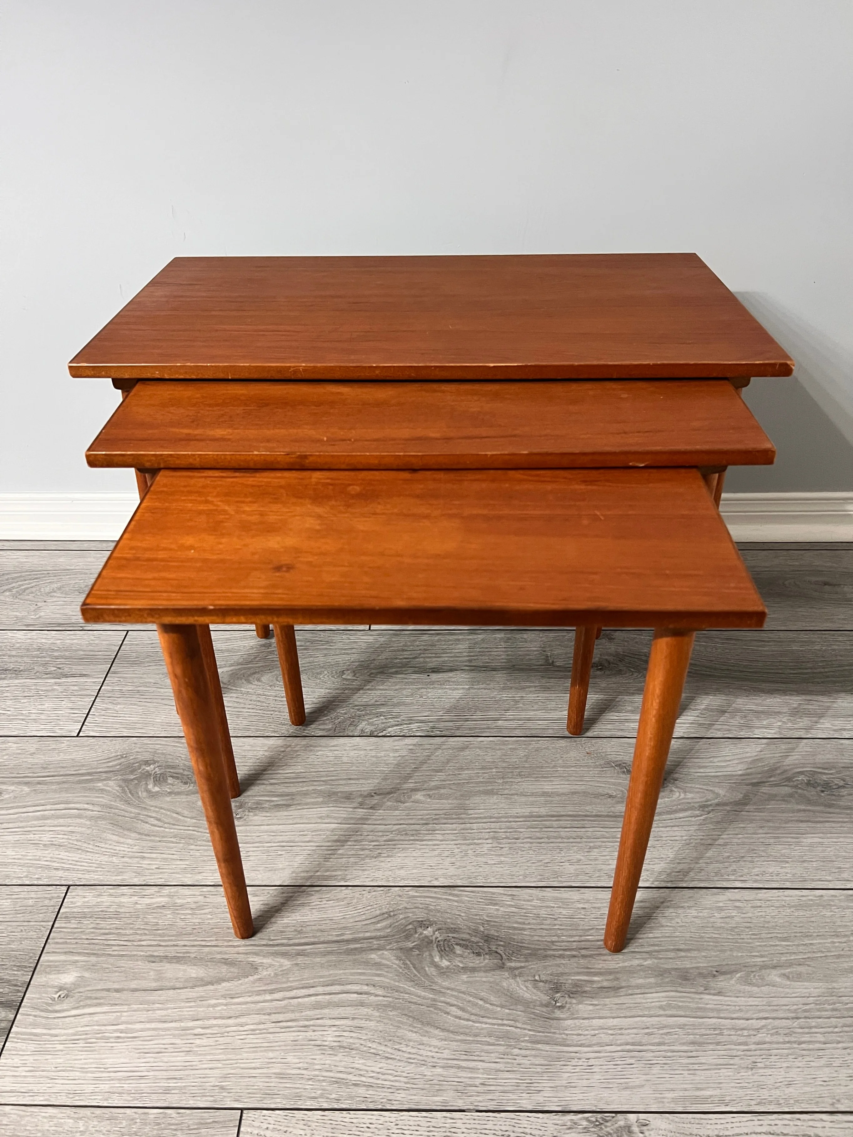 Vintage Modern Solid Wood Nesting Tables – Set of 3 thumbnail