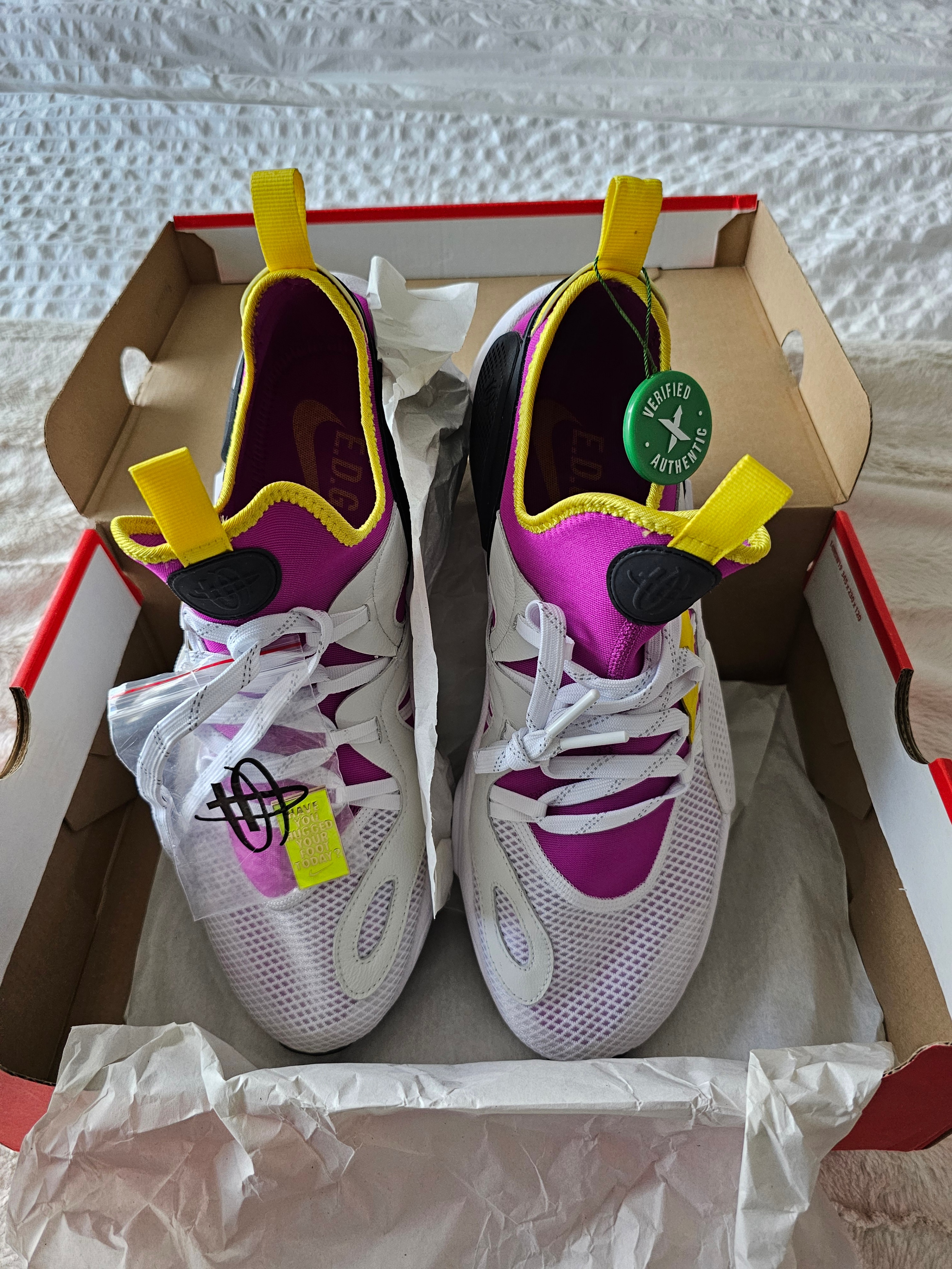 Nike Air Huarache Edge TXT QS Magenta Neon Yellow BQ5206 500 - photo 3