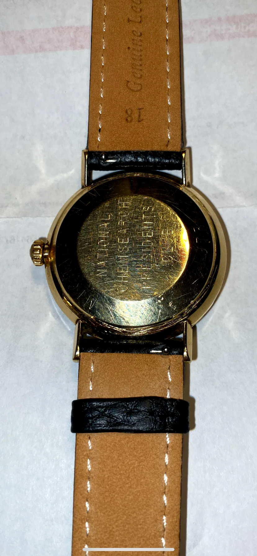 Omega 14K Gold Watch - 1970's vintage, working, leather strap image indicator(9)