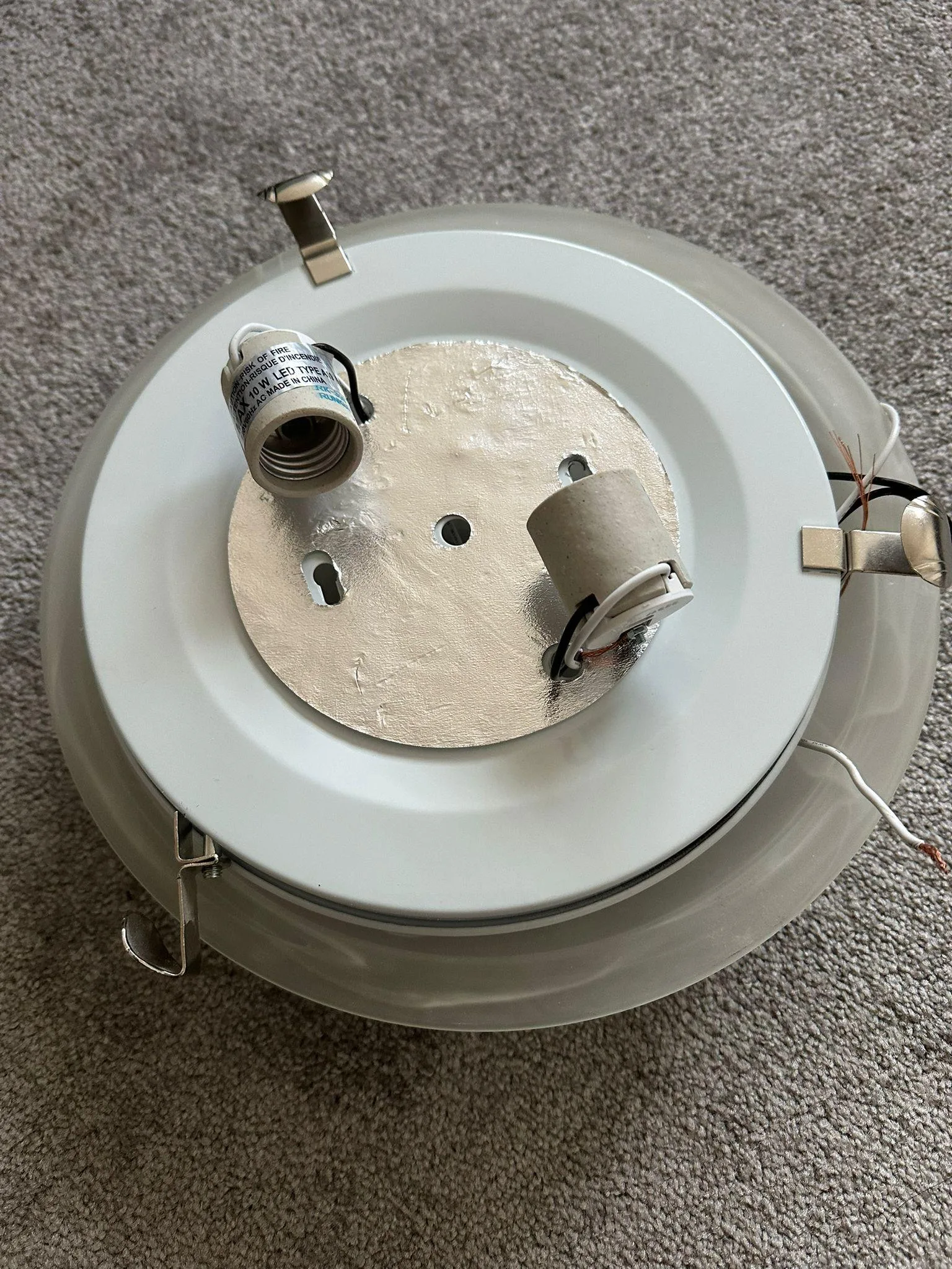 Hampton Bay 2-Lights Flushmount Ceiling Light image indicator(5)