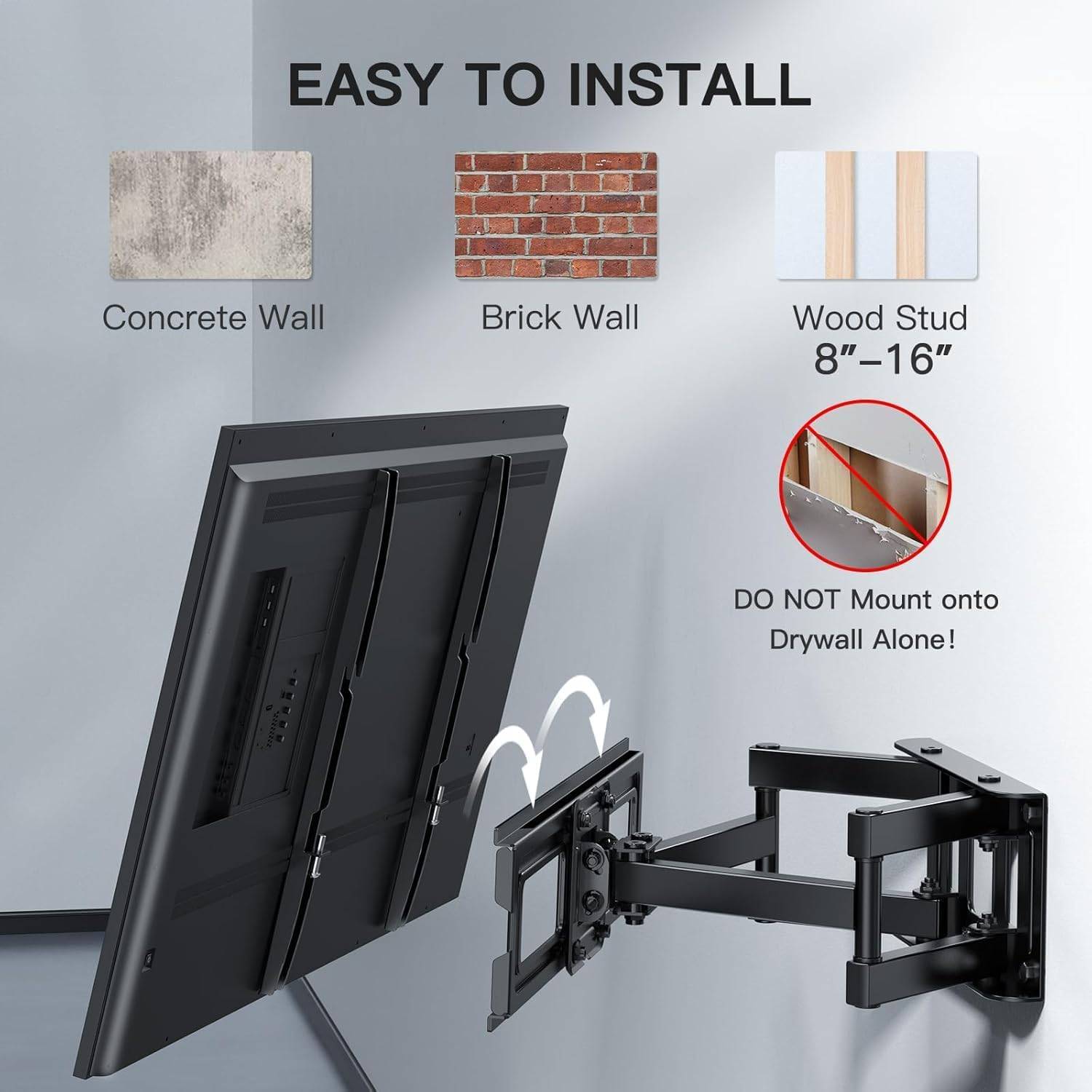 Full Motion TV Wall Mount for 26-65 inch TVs up to 99lbs - photo 5