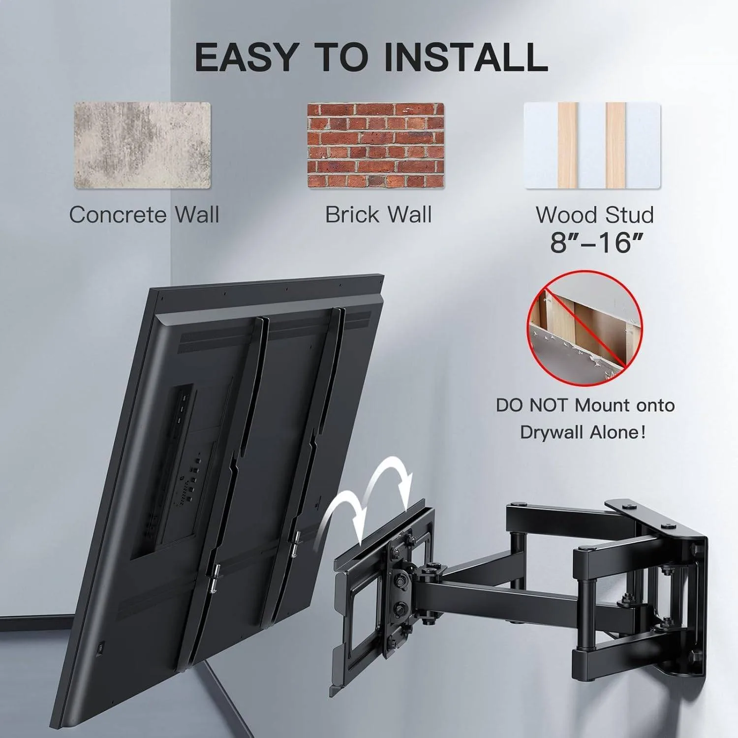 Full Motion TV Wall Mount for 26-65 inch TVs up to 99lbs image indicator(5)