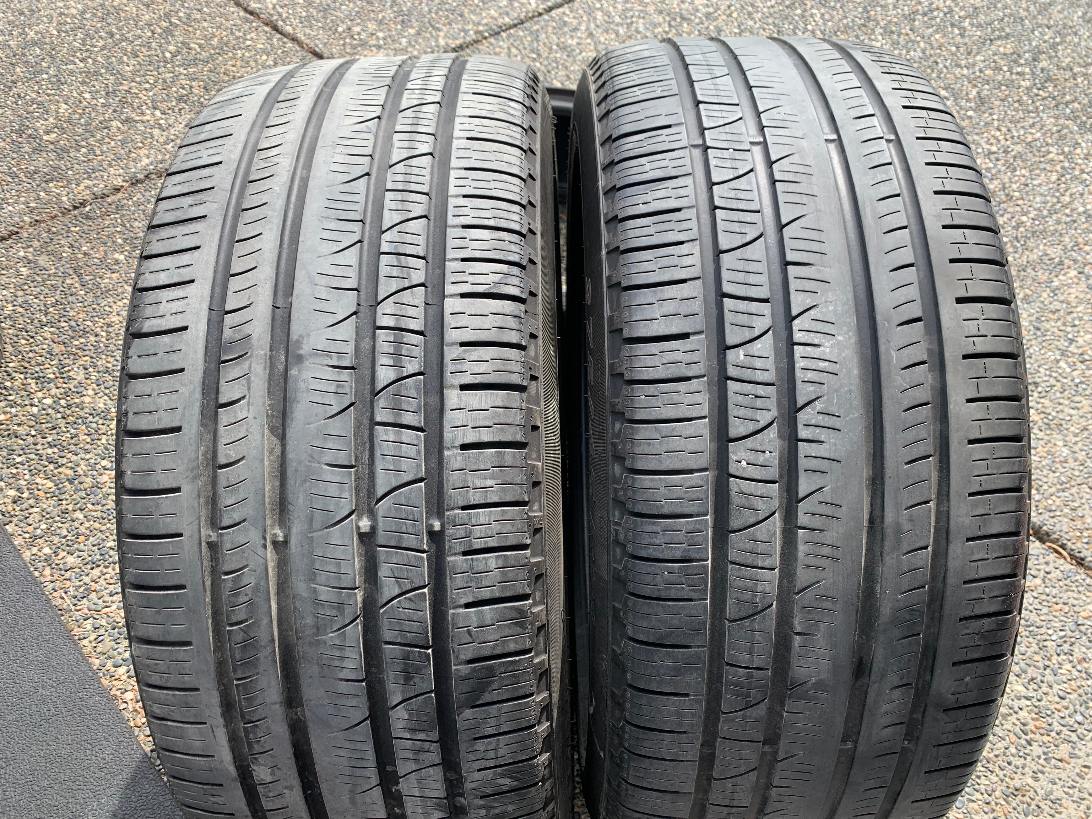 PAIR of 275/45/21 M+S Pirelli scorpion verde A/S LR w 60% tread