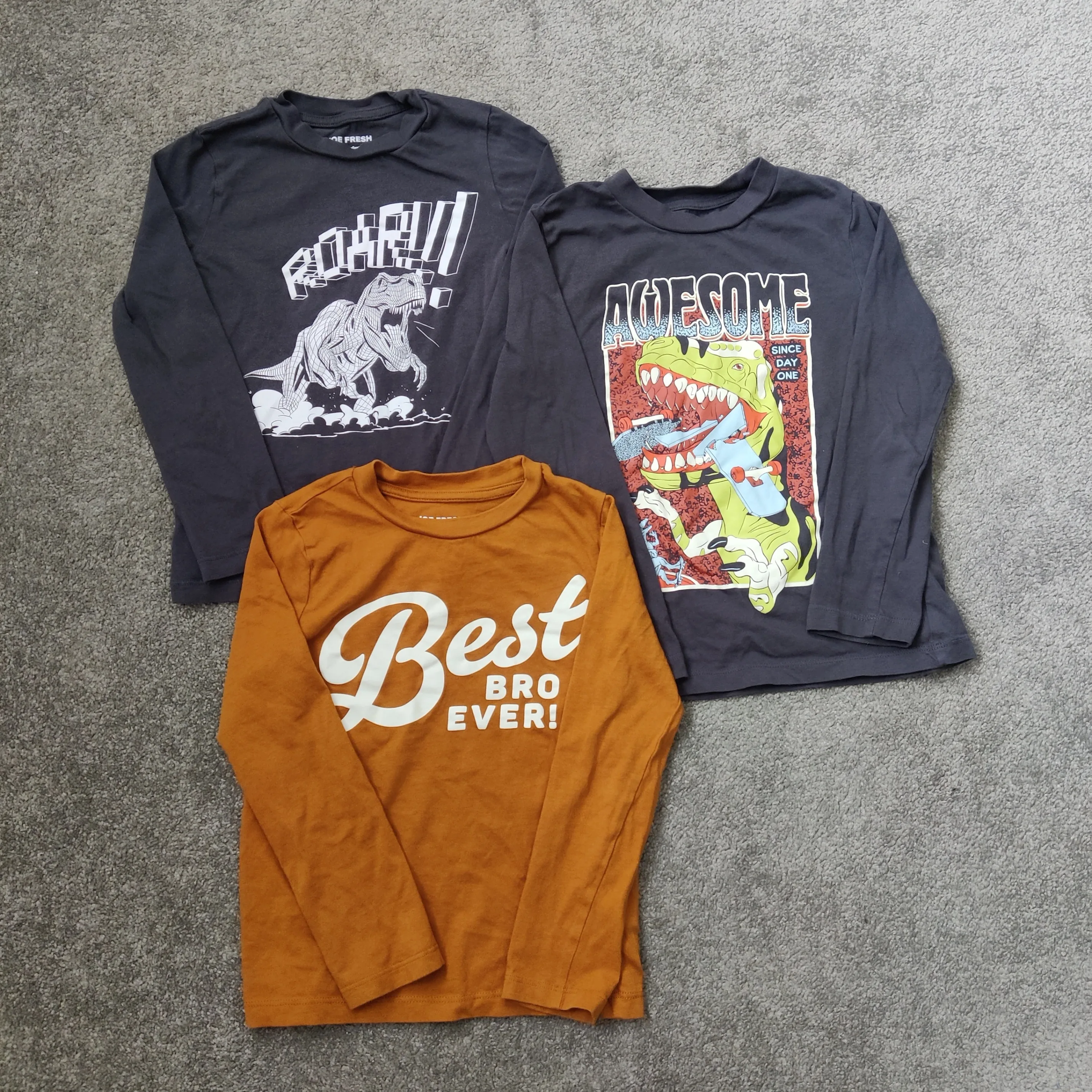 Joe Fresh Boy's Long Sleeve Shirts Set of Three Size Small thumbnail