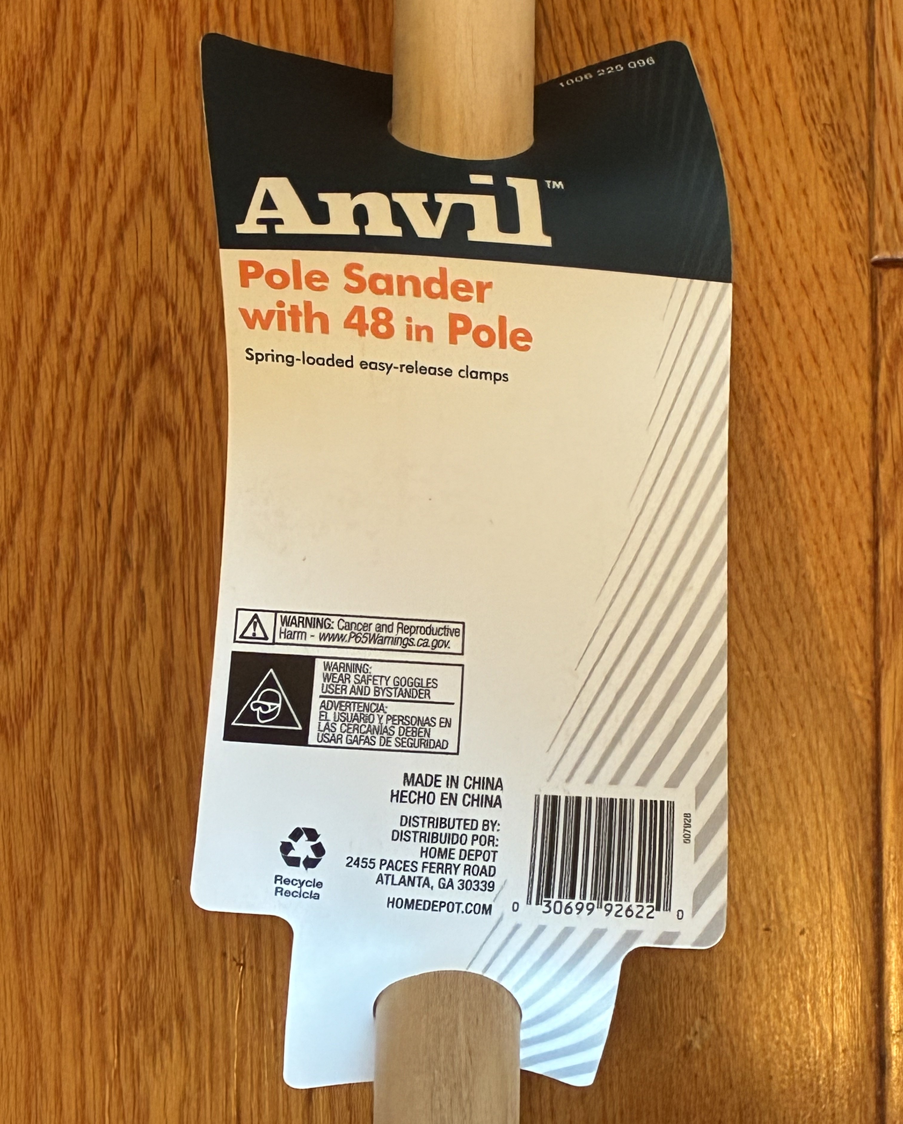 Anvil Aluminum Pole Sander with 48" Wooden Handle. Brand new - photo 2