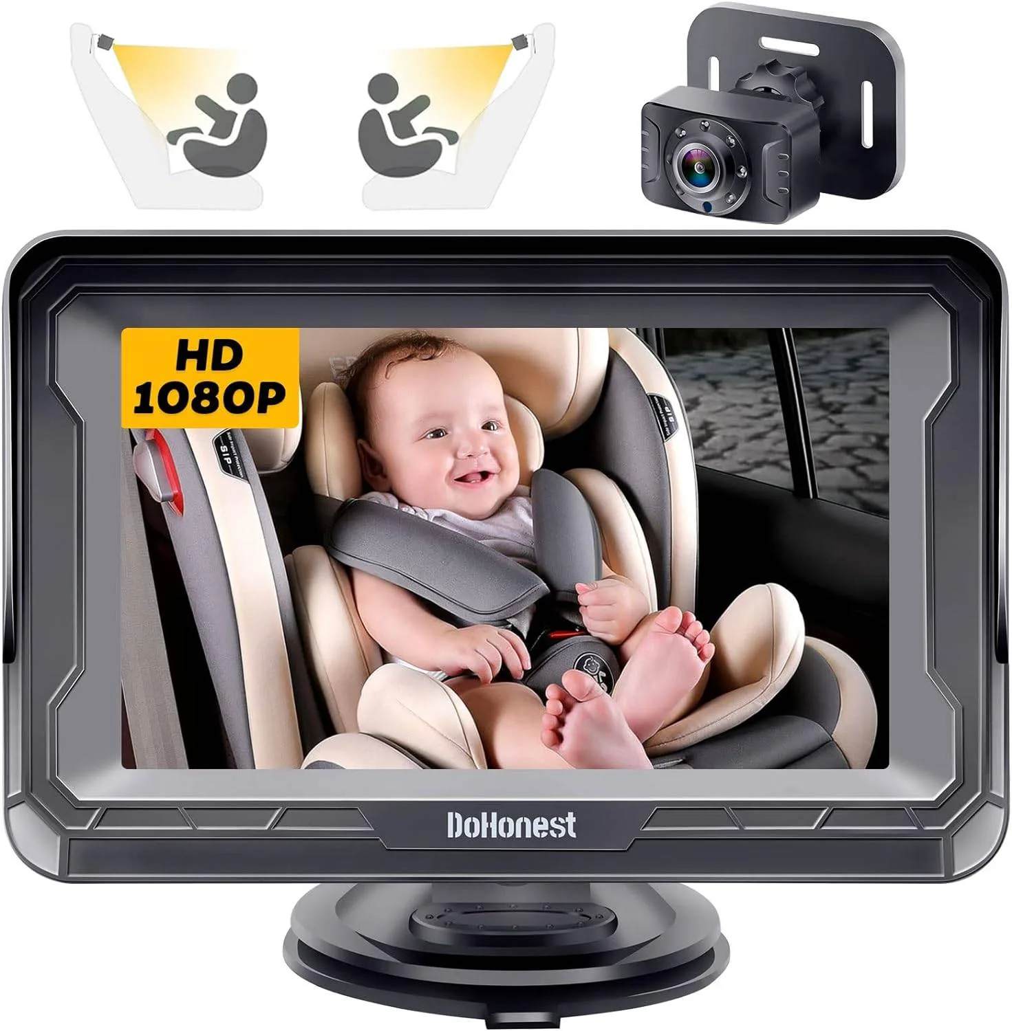 DoHonest Baby Car Camera for Backseat: HD 1080P thumbnail