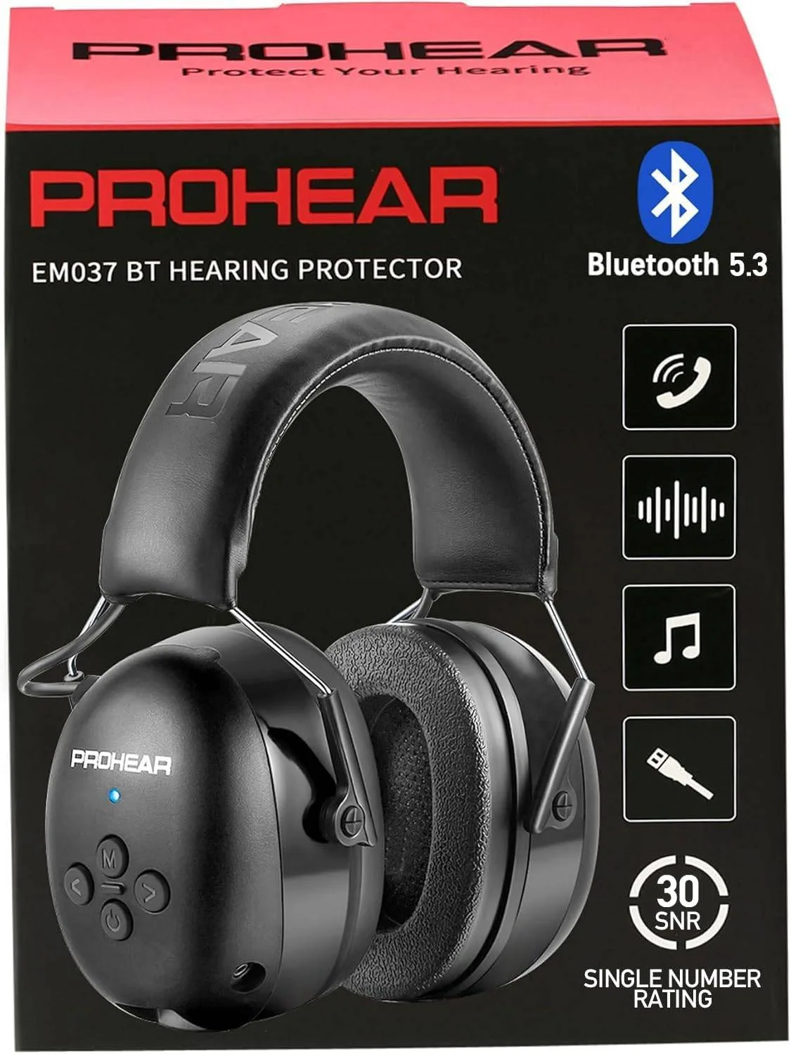 PROHEAR 037 Bluetooth 5.3 Hearing Protection Headphones thumbnail