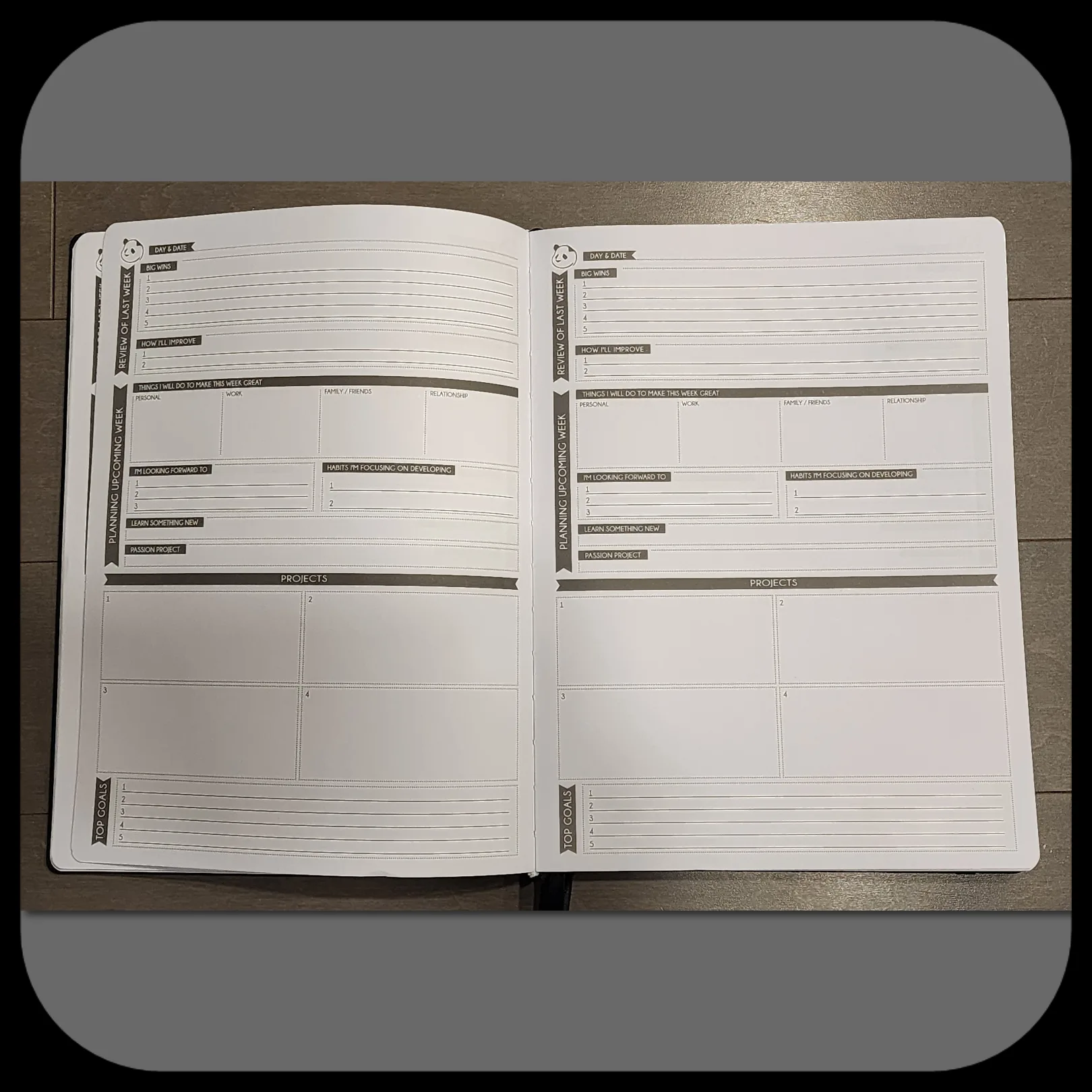 PANDA PLANNER || Non-Dated 12-Month, Weekly, Daily image indicator(4)