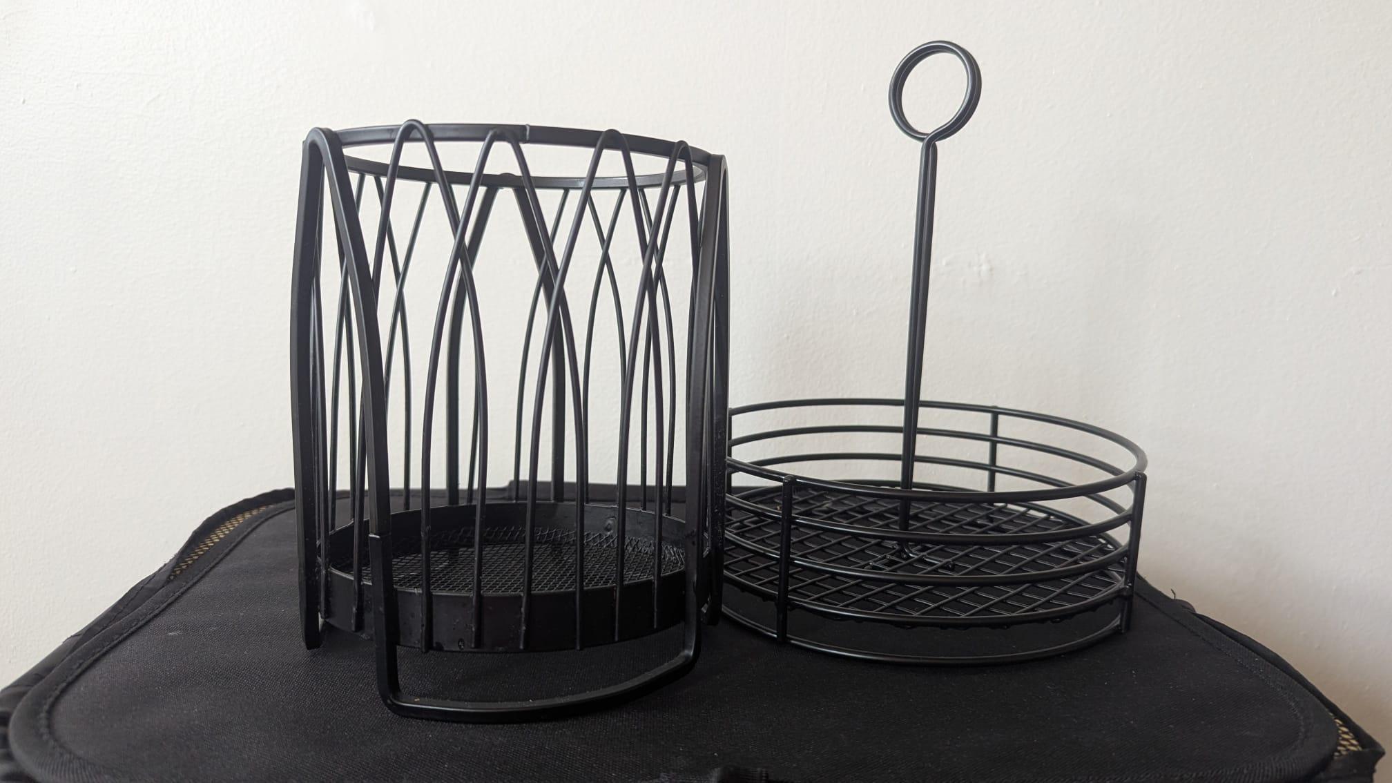 Round Utensil Holder, Black Round Stainles