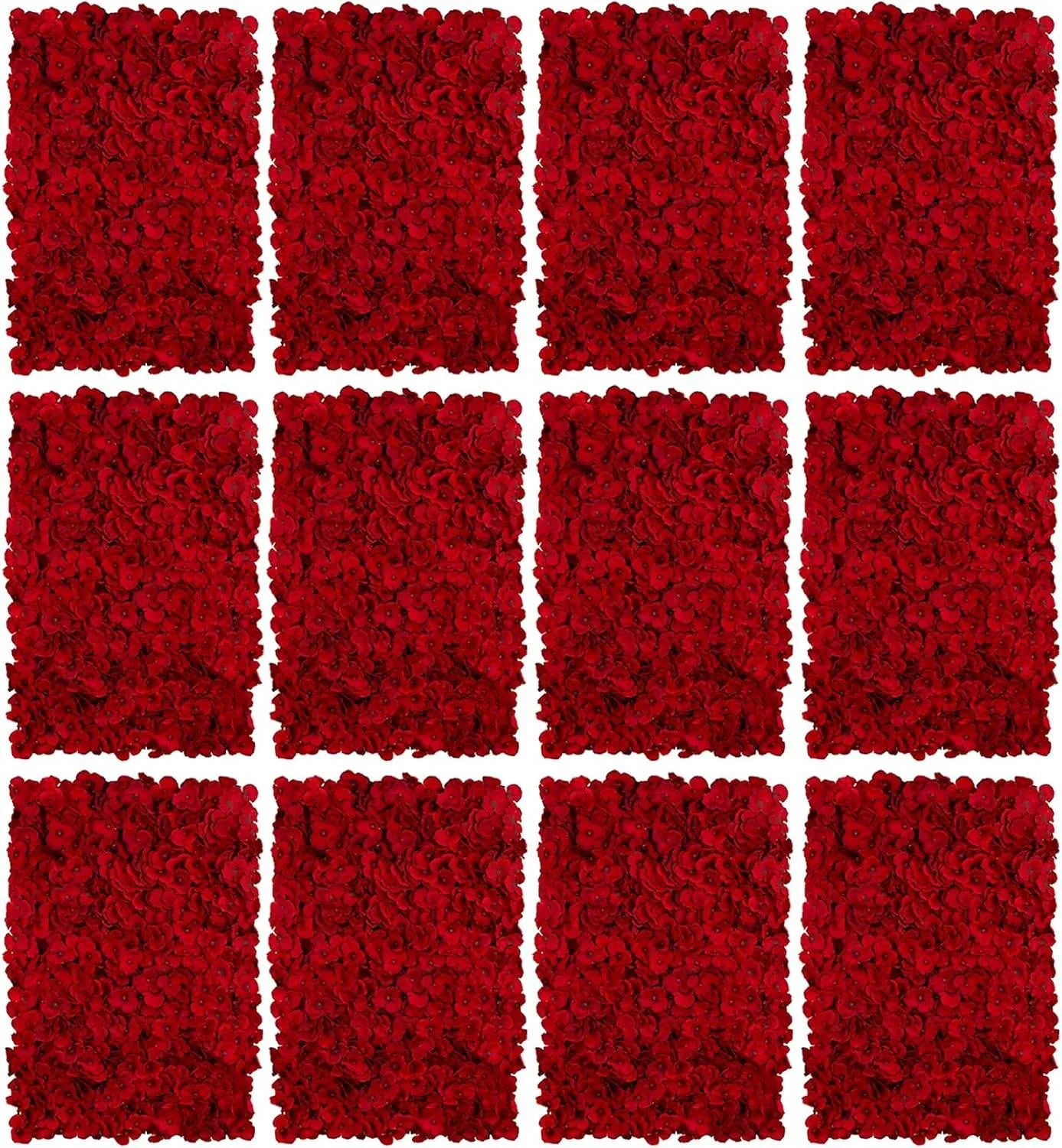 Blossom Red Artificial Floral Backdrop for Party image indicator(2)