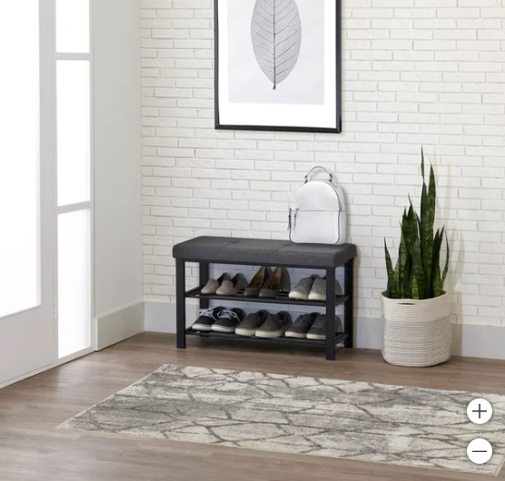 Neatfreak Fabric Upholstered Shoe Storage Bench - photo 3