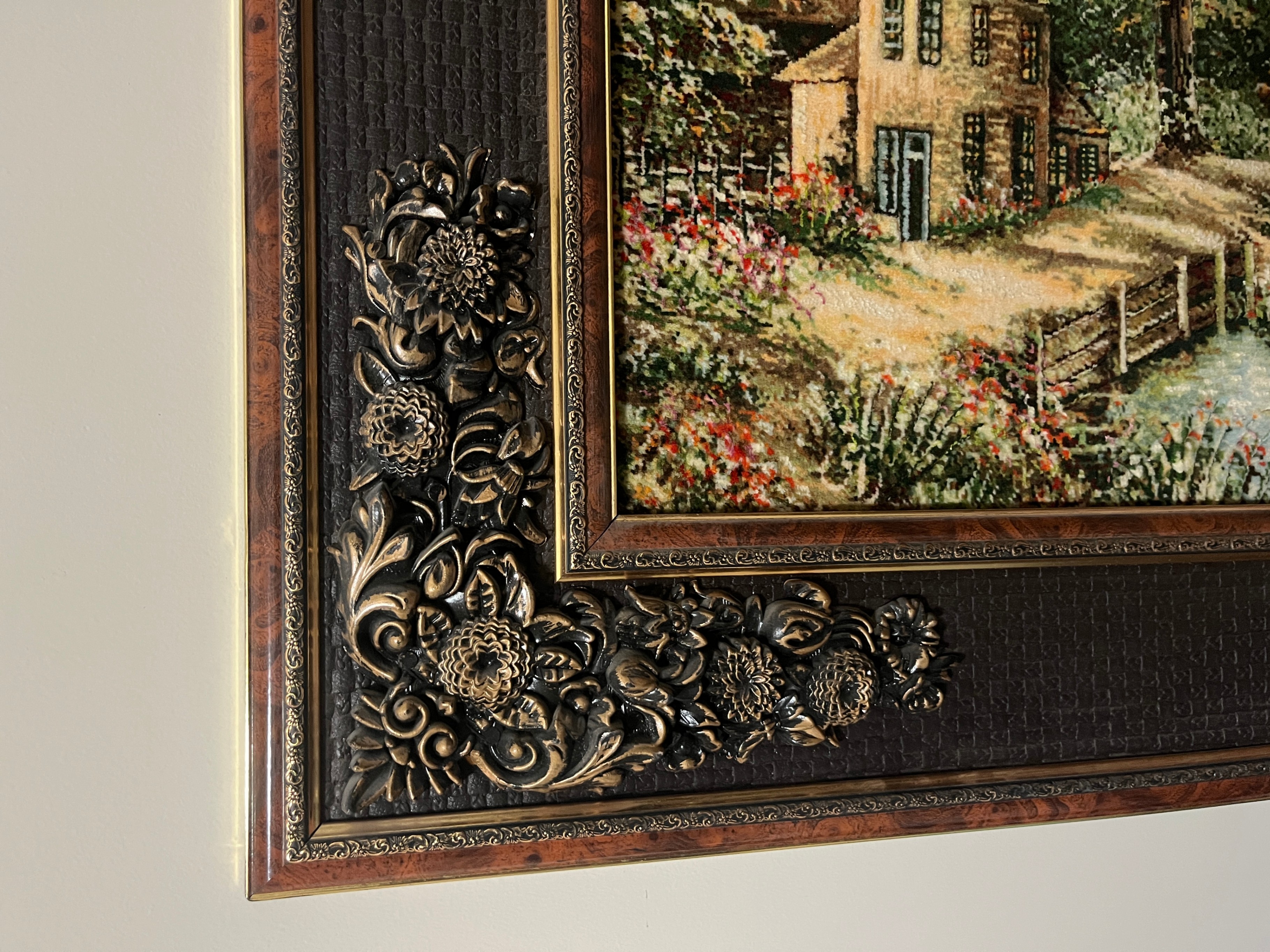 Handwoven Persian Tableau Rug - Framed Wall Art - photo 2