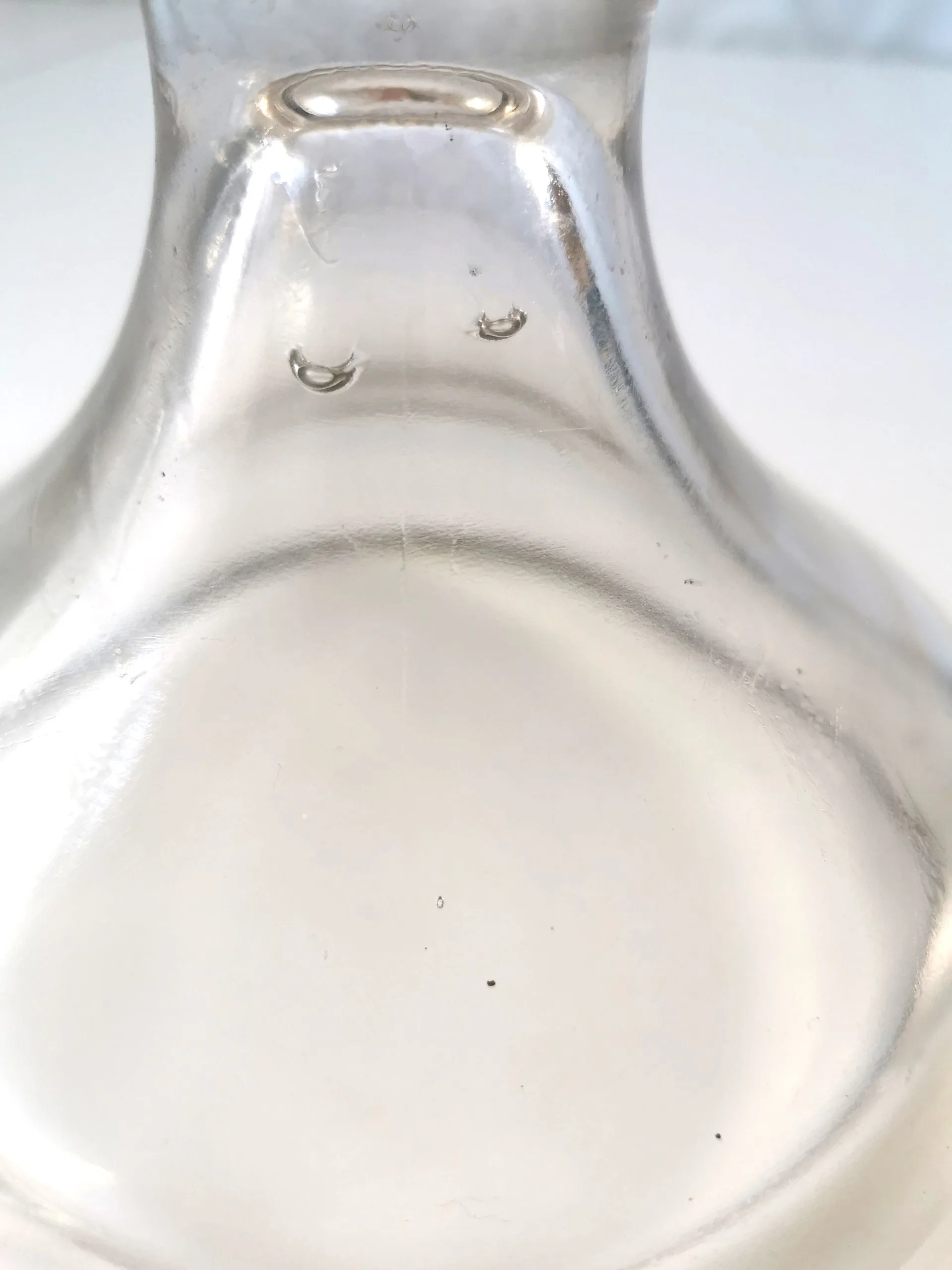 Large Antique Clear Glass Pedestal Eagle Oil Lamp 17.5" Height image indicator(7)