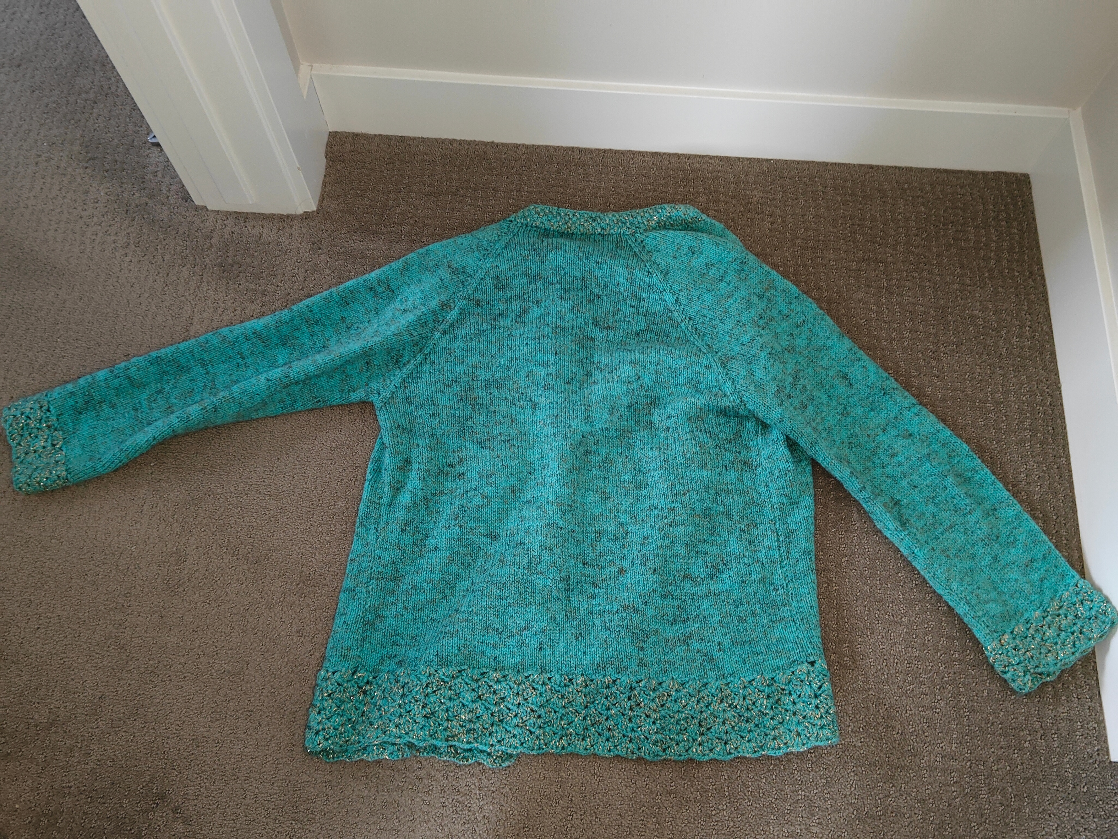 Women Vintage Long Sleeve Button-up Knit Sweater & Skirt - Small - photo 5