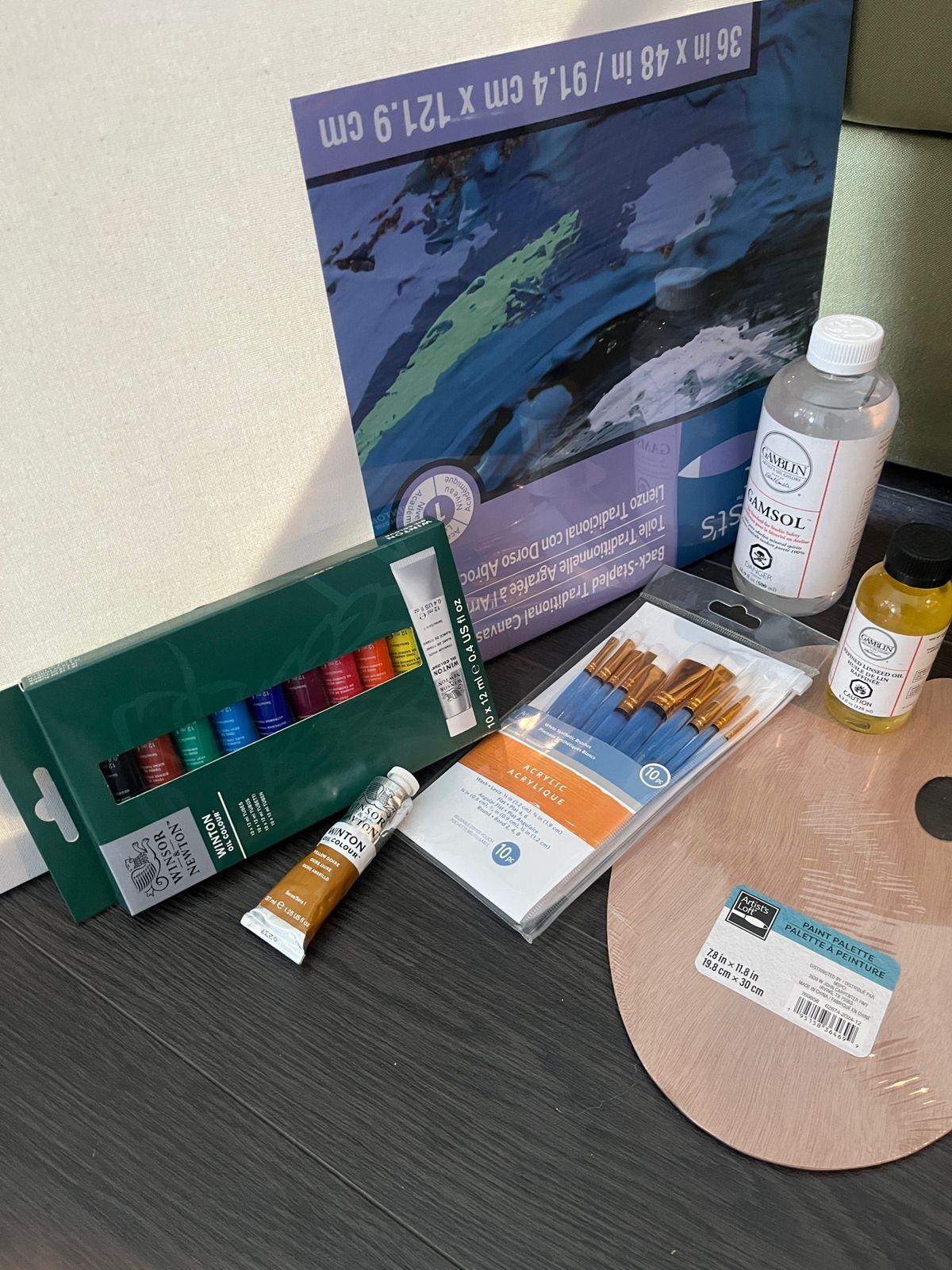 Art kit bundle - Canvas and paintings for your hobby (Brand new)