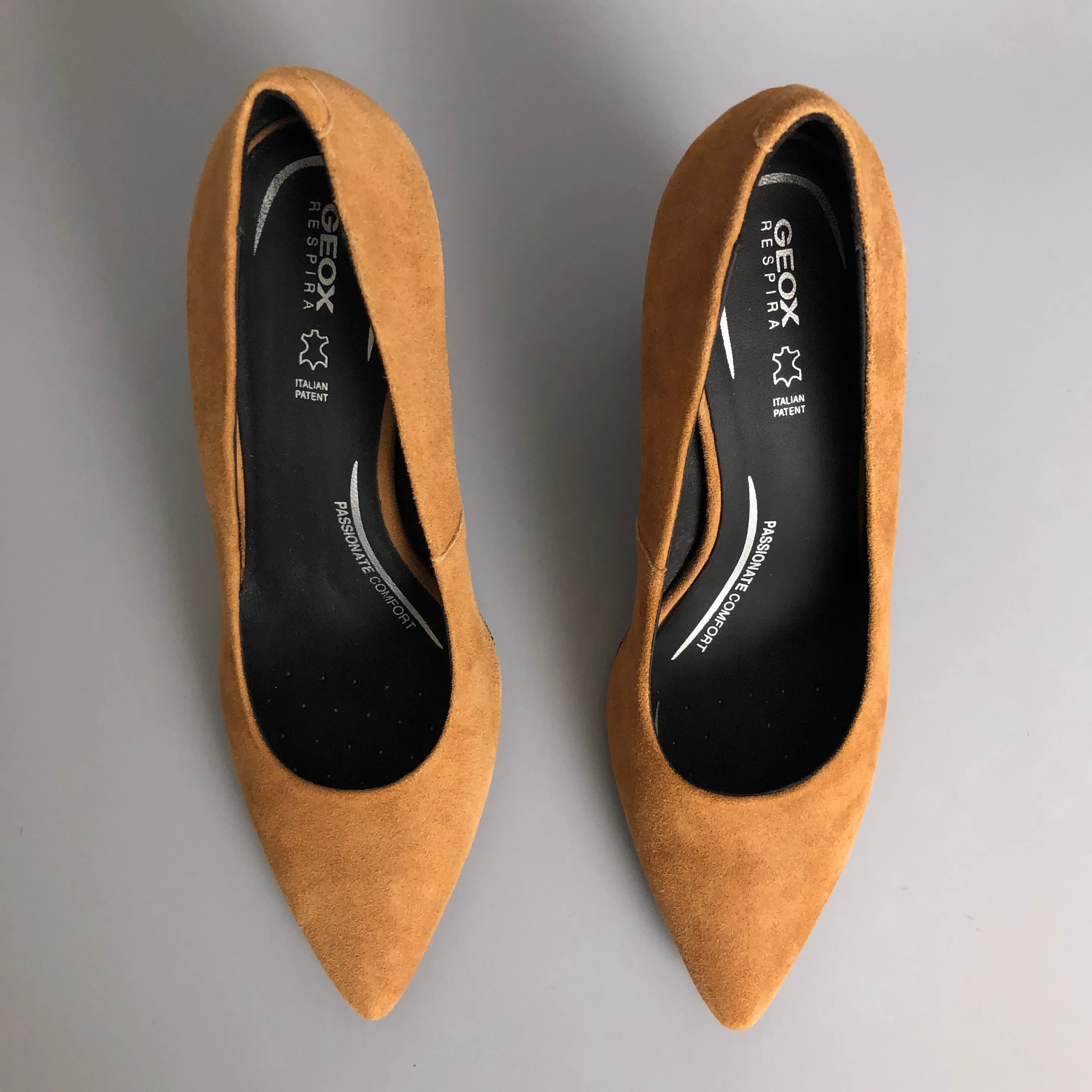 Tan Leather Suede Geox Heels image indicator(5)
