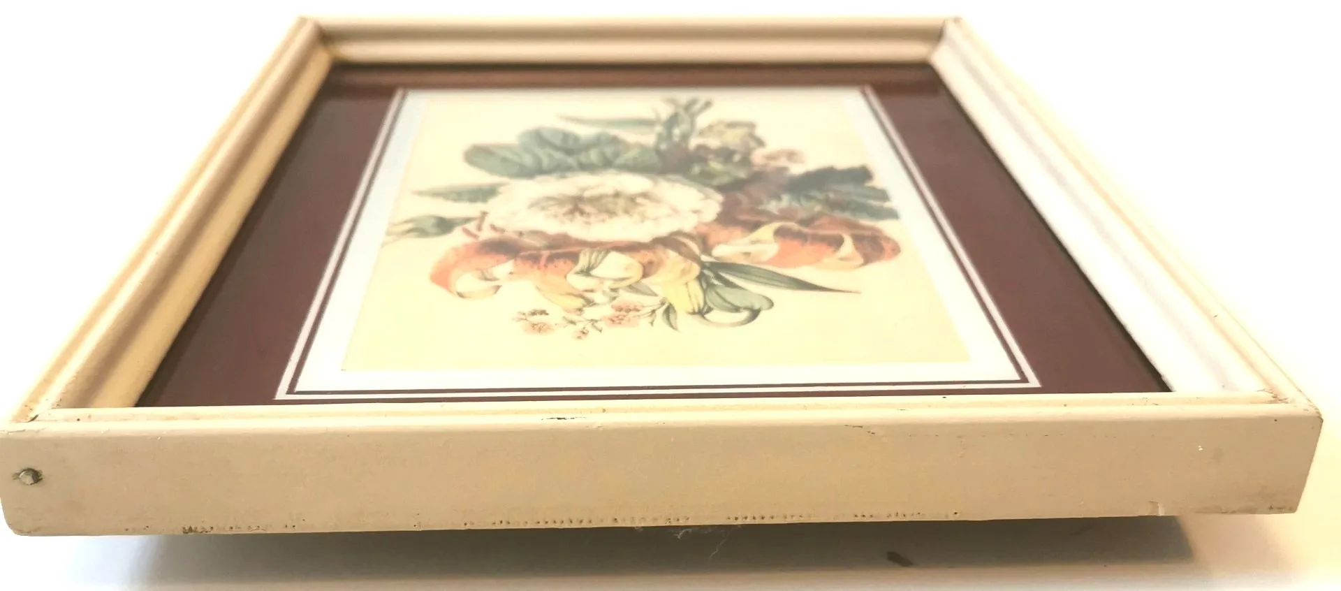 Vintage Botanical Floral Print Tiger Lily White Rose Butterfly image indicator(6)