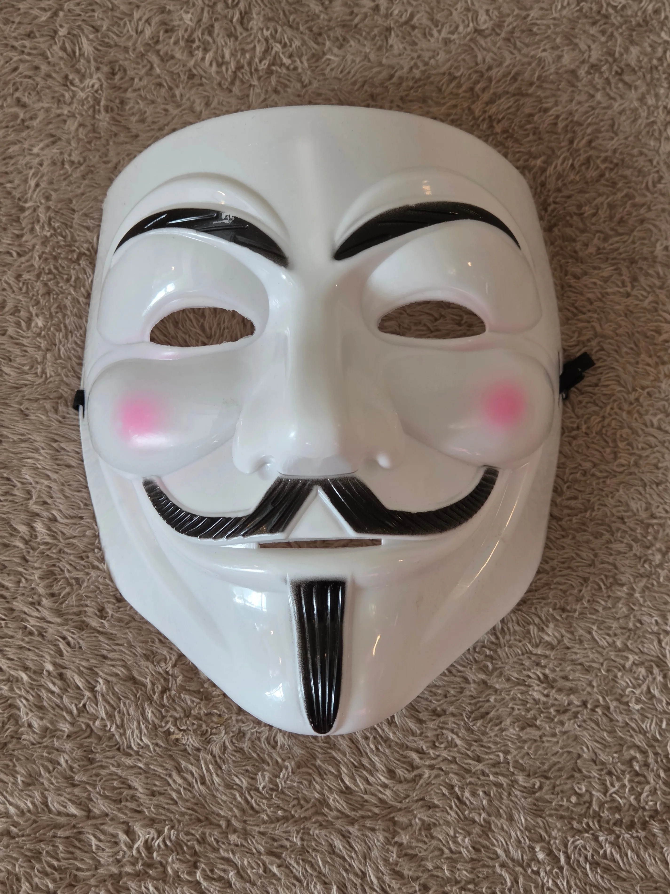 Guy Fawkes Masquerade Mask – White Adult Size