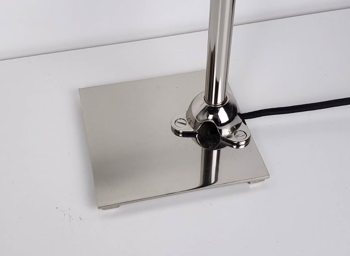 Vintage Polished Nickel Slimline Desk Lamp - photo 3
