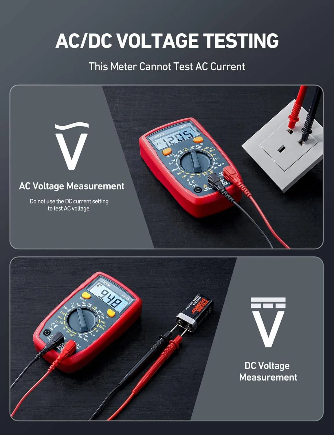 AstroAl Digital Multimeter 2000, Multimeter Tester with Volt Amp image indicator(2)