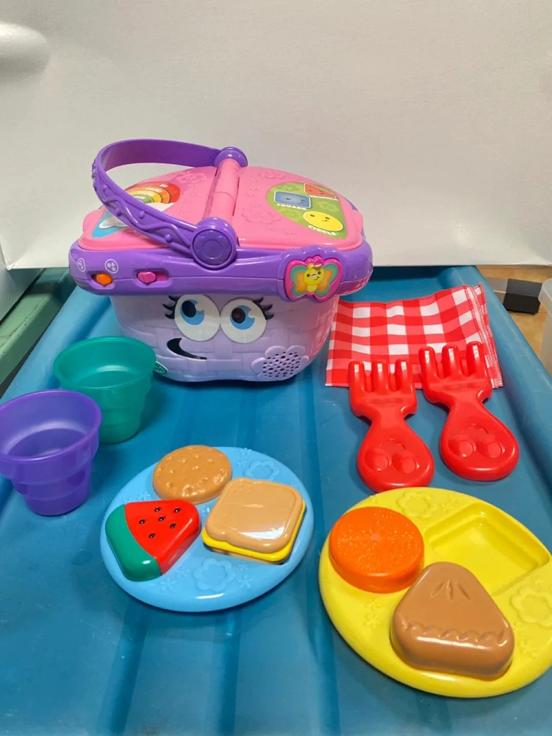Leap Frog Picnic Basket Interactive Toy Works Great thumbnail