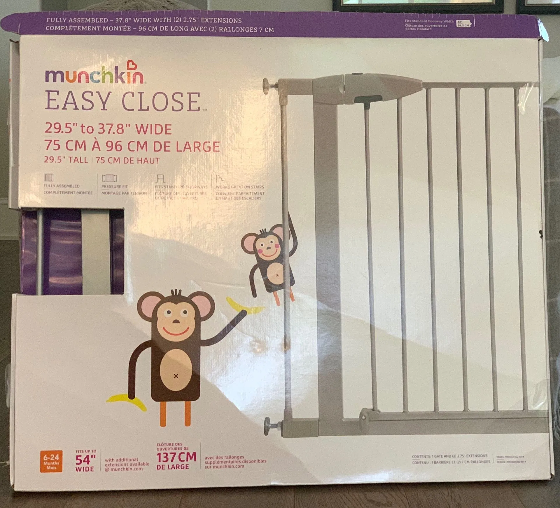 Easy Close Baby Gate – Adjustable Safety Gate (29.5"–35" Wide) image indicator(4)