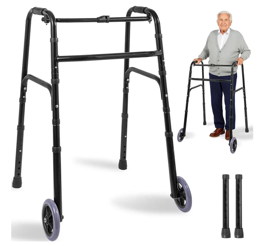 New Folding Adjustable Wheeled Walker for Seniors thumbnail