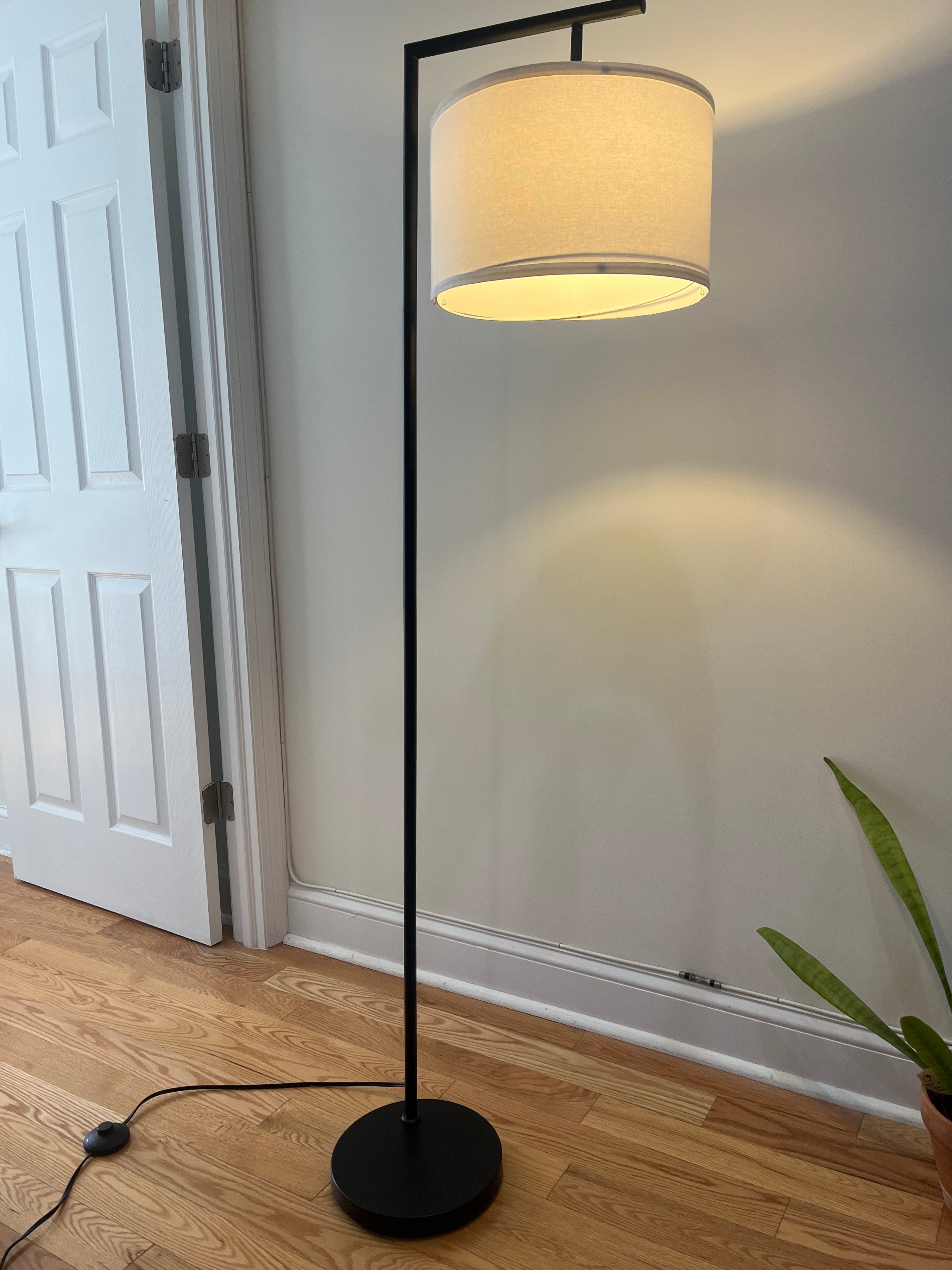 Modern Floor Lamp – Black, H62” x W10” Base