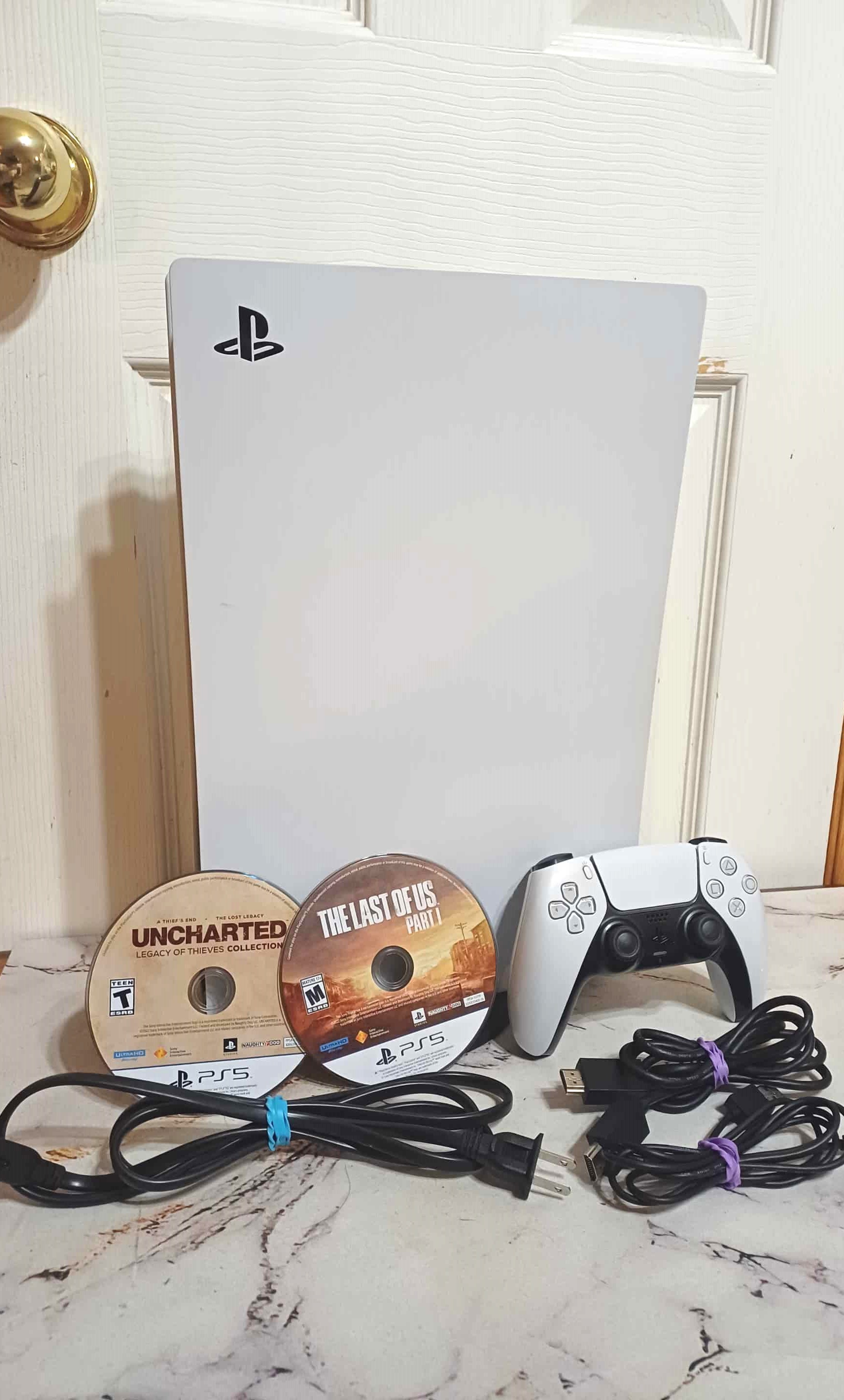 PS5 + Controller + All Cords and Games