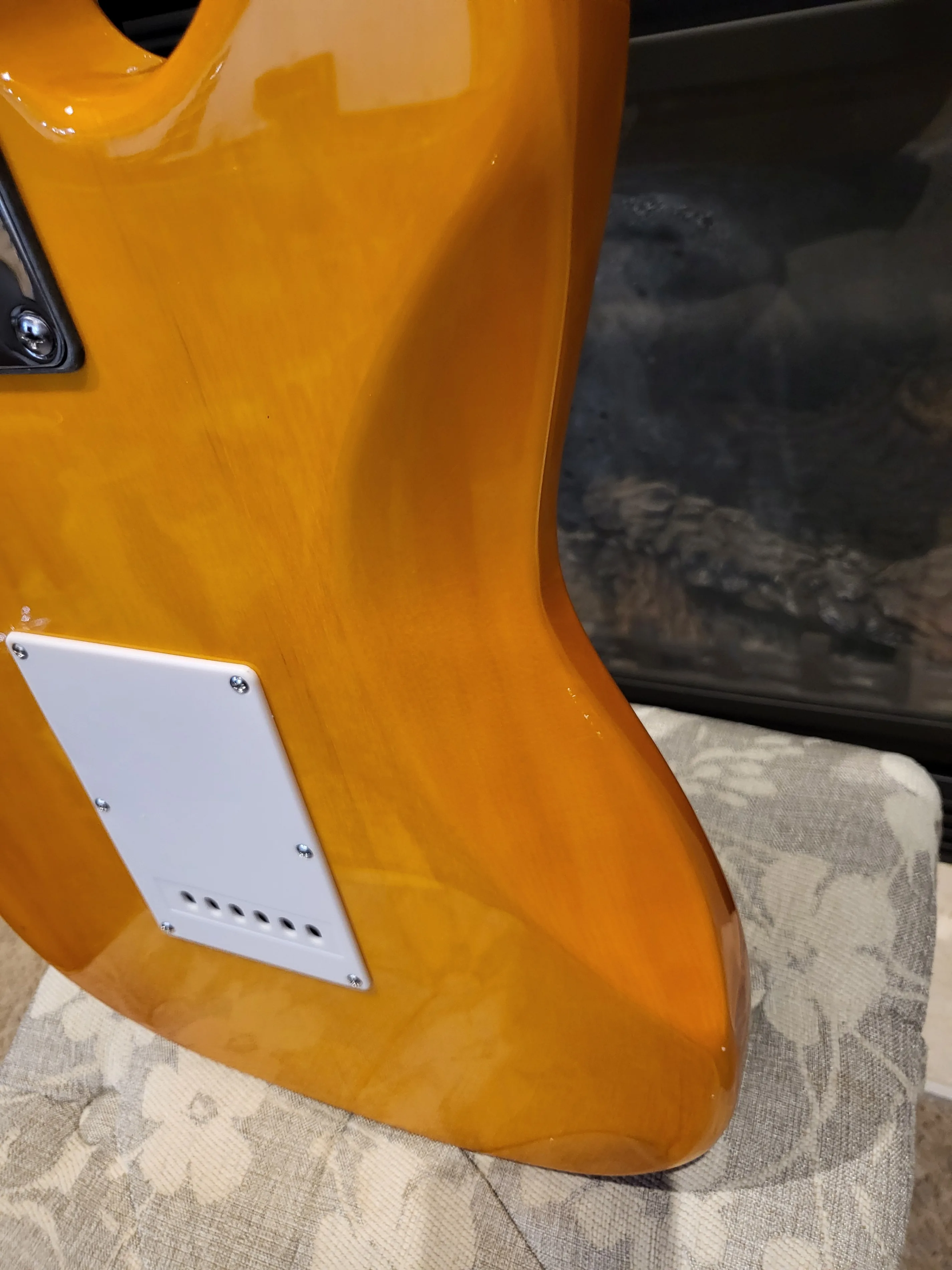 Orange Electric Guitar Solid Body Beginner for Adults/Students image indicator(7)