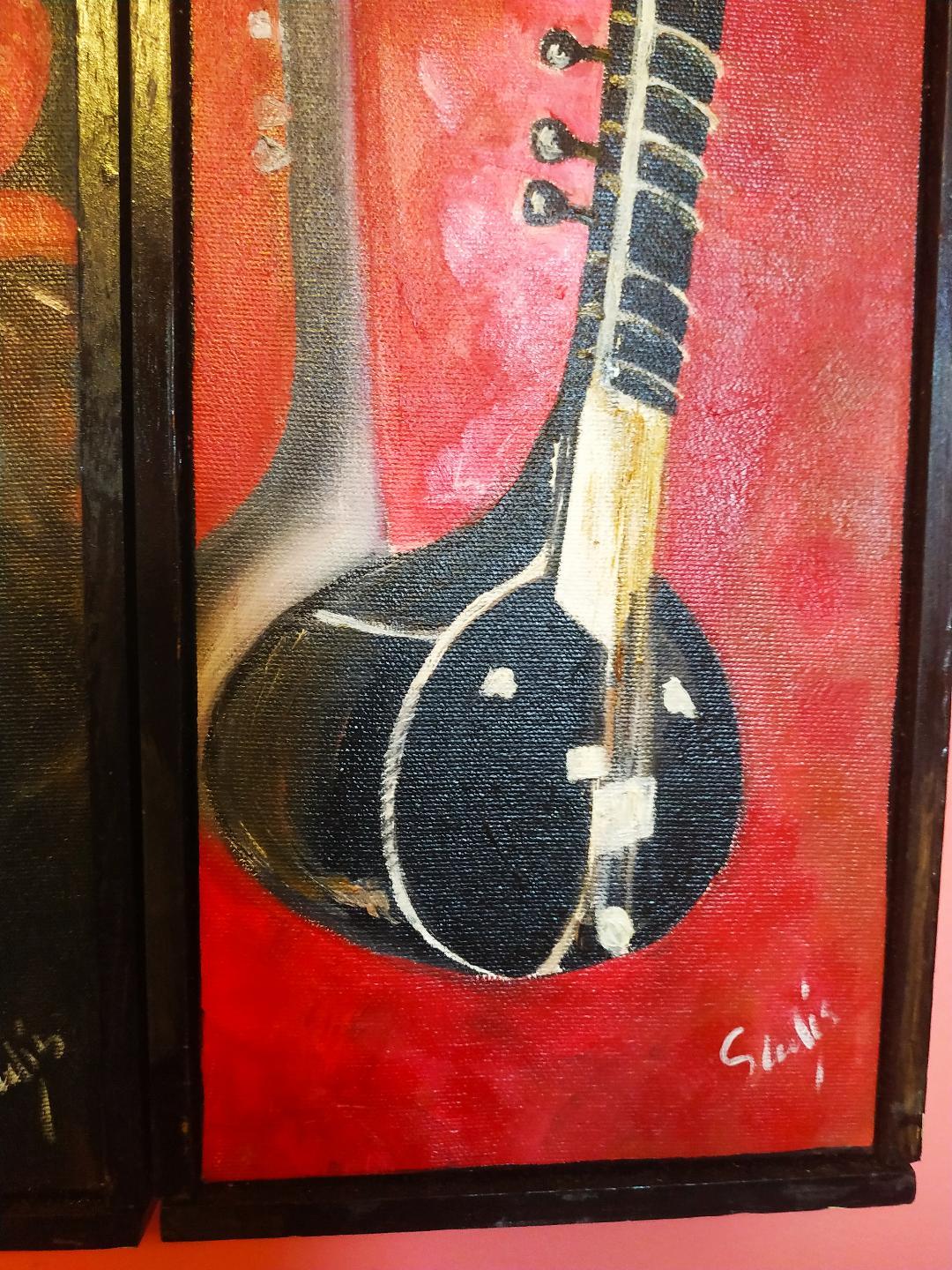 Sale on Indian Music painting /Art( 24x 6 Inchesx 3) - photo 2