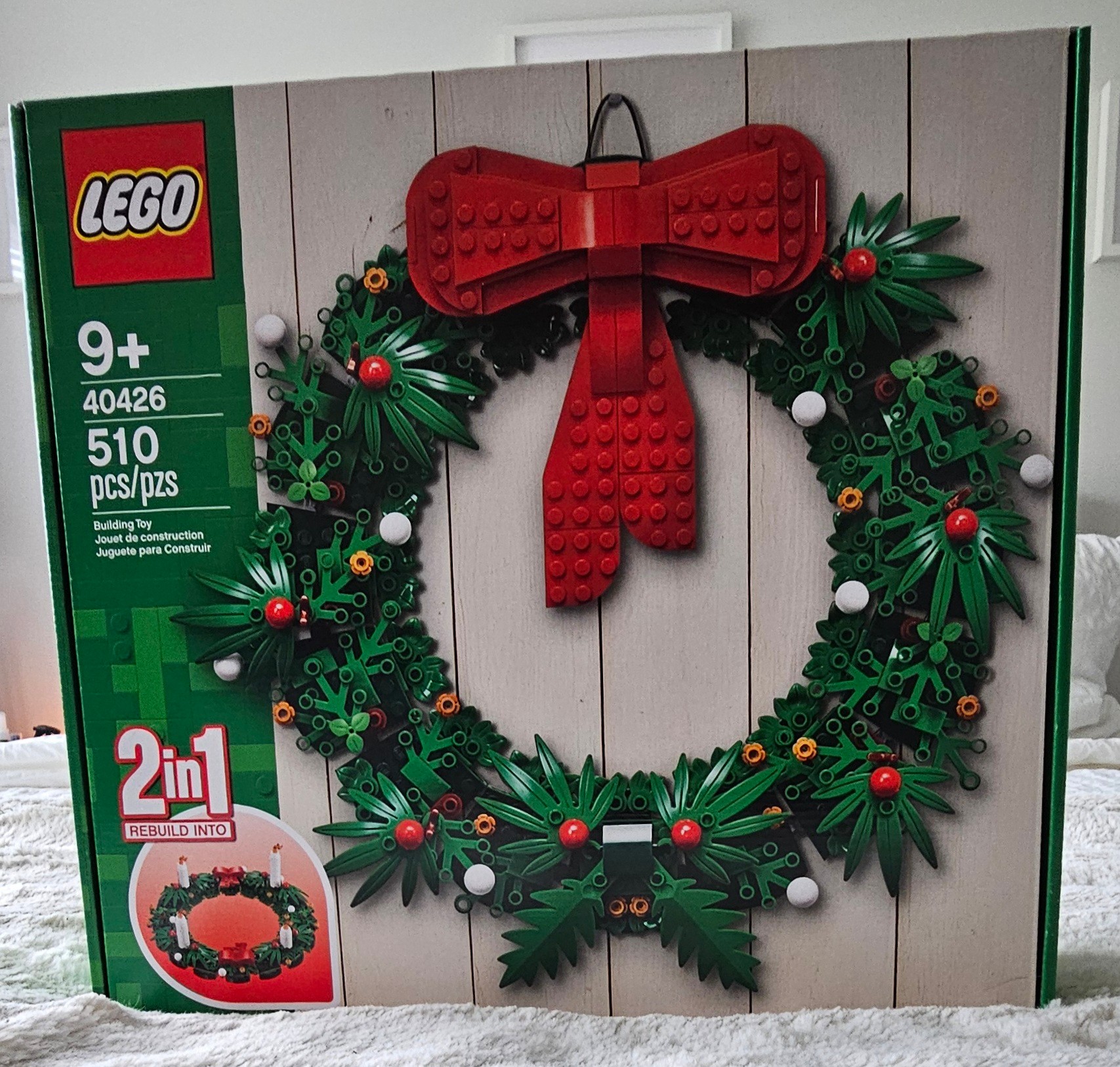 LEGO HOLIDAY- CHRISTMAS Wreath-2 in 1 Set (#40426)-“NEW IN BOX"
