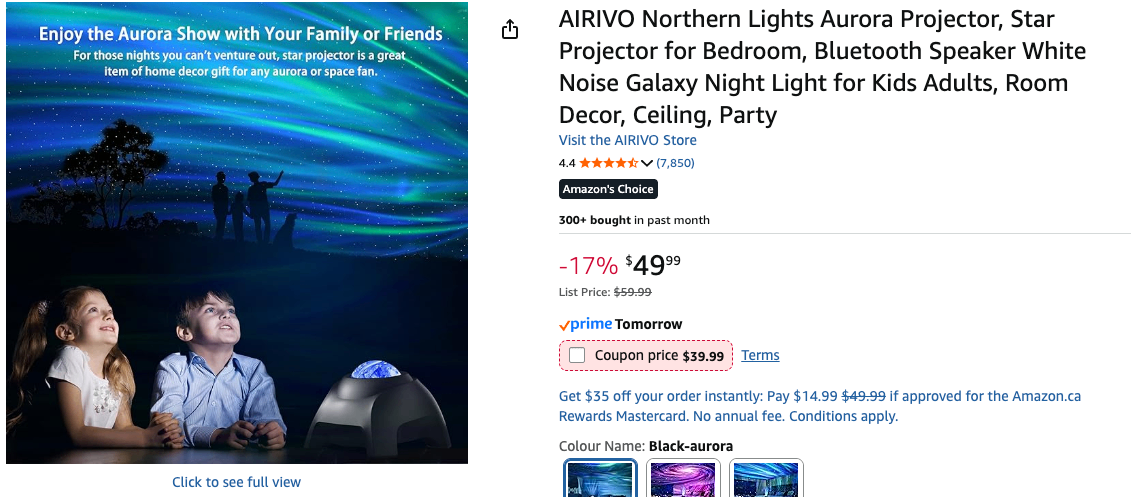 Northern Lights Aurora Projector + 5.9" Moon Lamp Bundle - photo 5