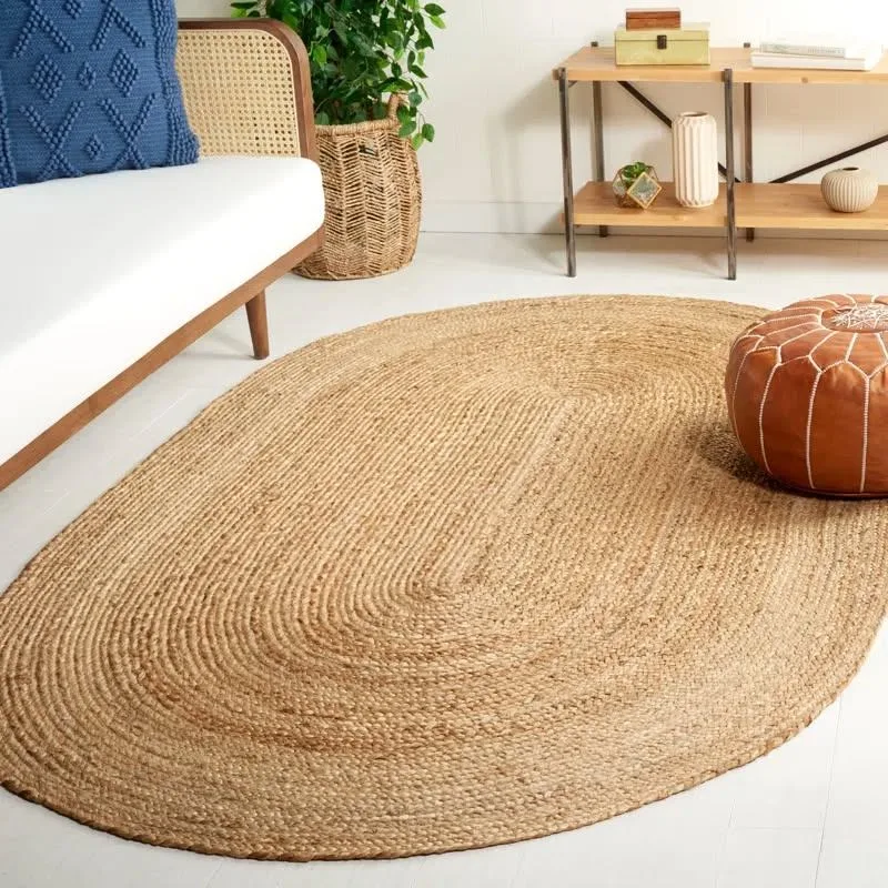 New Jute 6' x 9' Oval Handmade Area Rug thumbnail