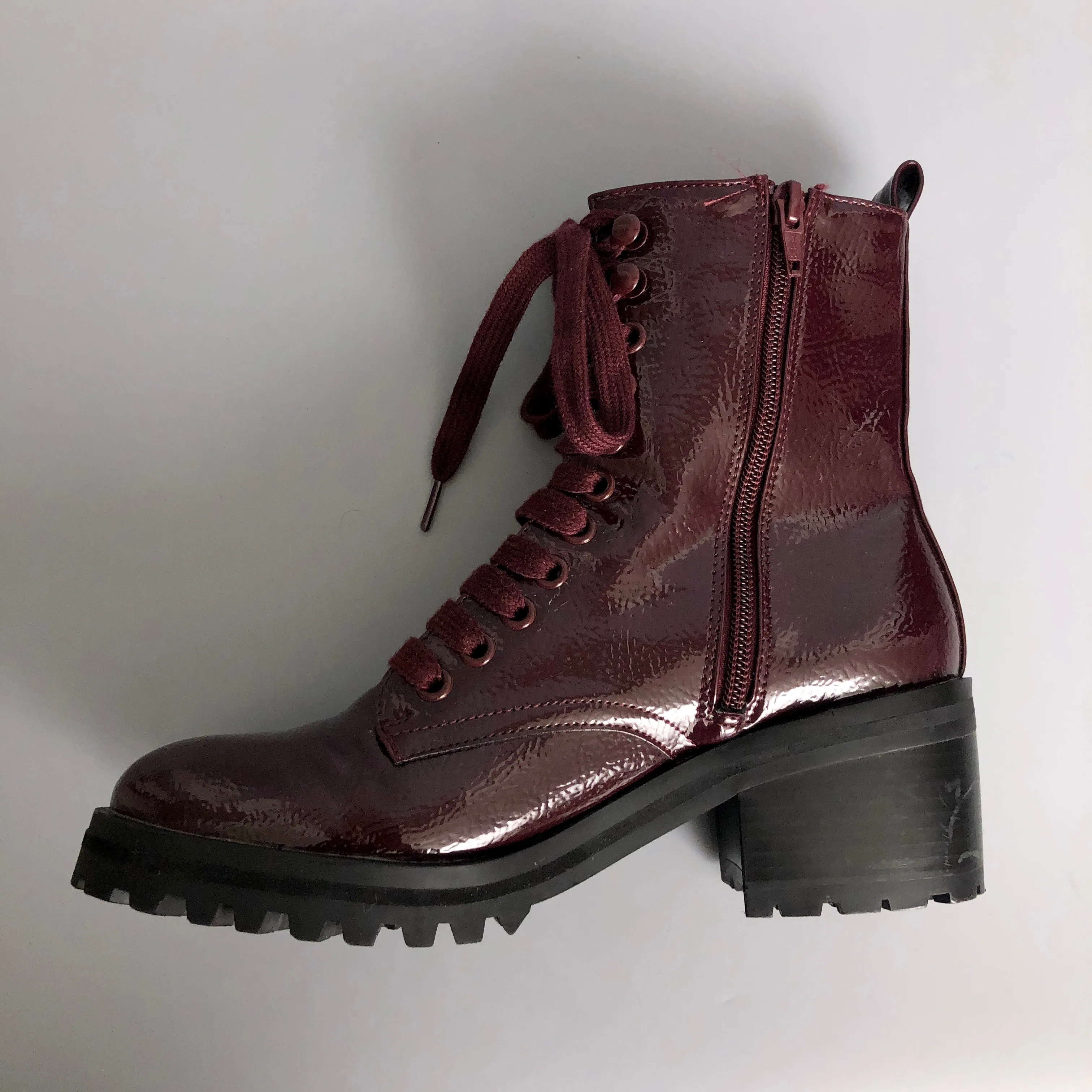 Women's Topshop Burgundy Boots (mismatched size!) image indicator(5)