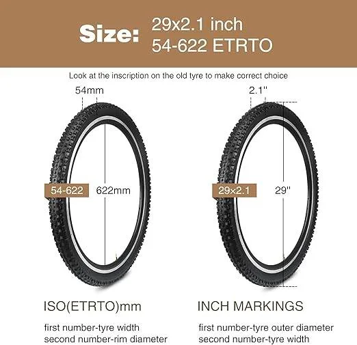 2PC Mountain Bike Tire 29" for MTB Mountain Bicycle City Bike image indicator(2)