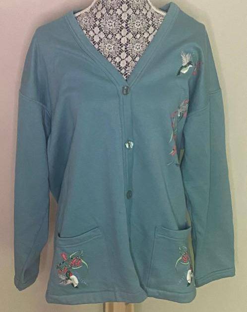 Muskoka Canada North Sportswear Women’s Hummingbird Cardigan Lg