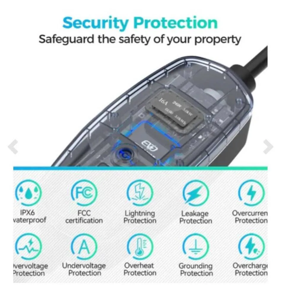 Portable Universal Electric Car Charger 25ft image indicator(6)