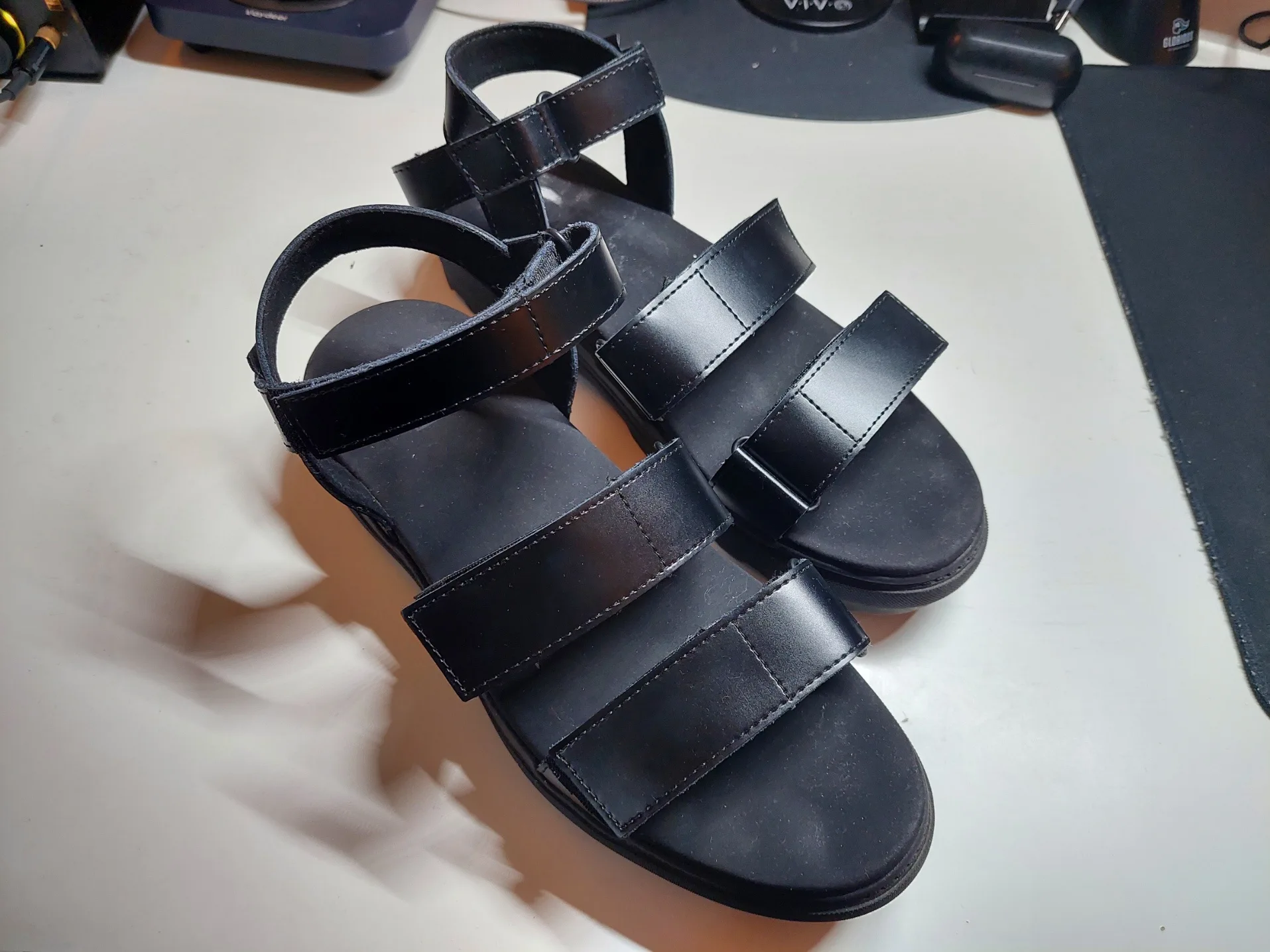 Women’s Vans Black Platform Sandals (Size 10) thumbnail