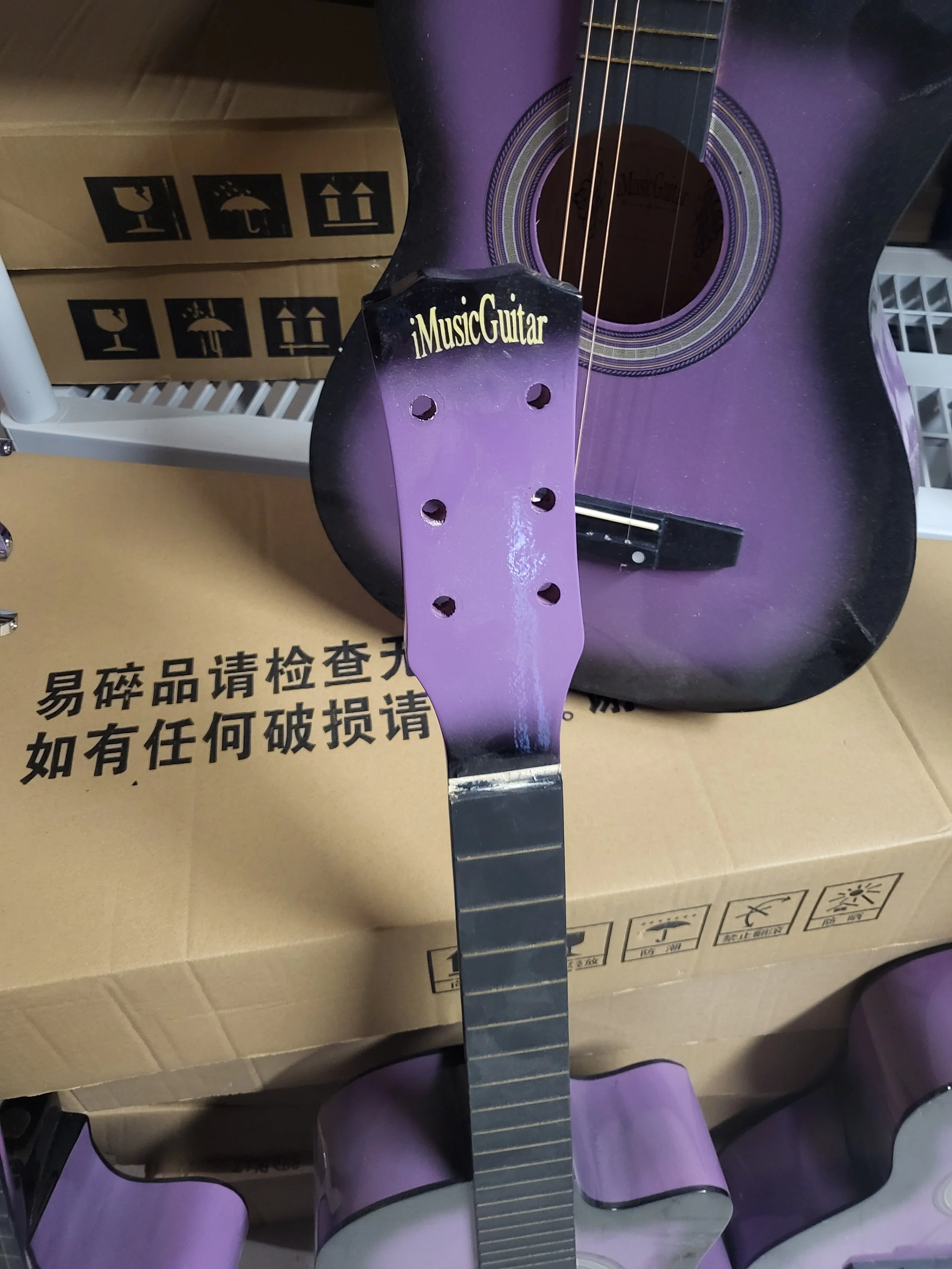 38" Purple Acoustic Guitars – For Parts or Display image indicator(5)