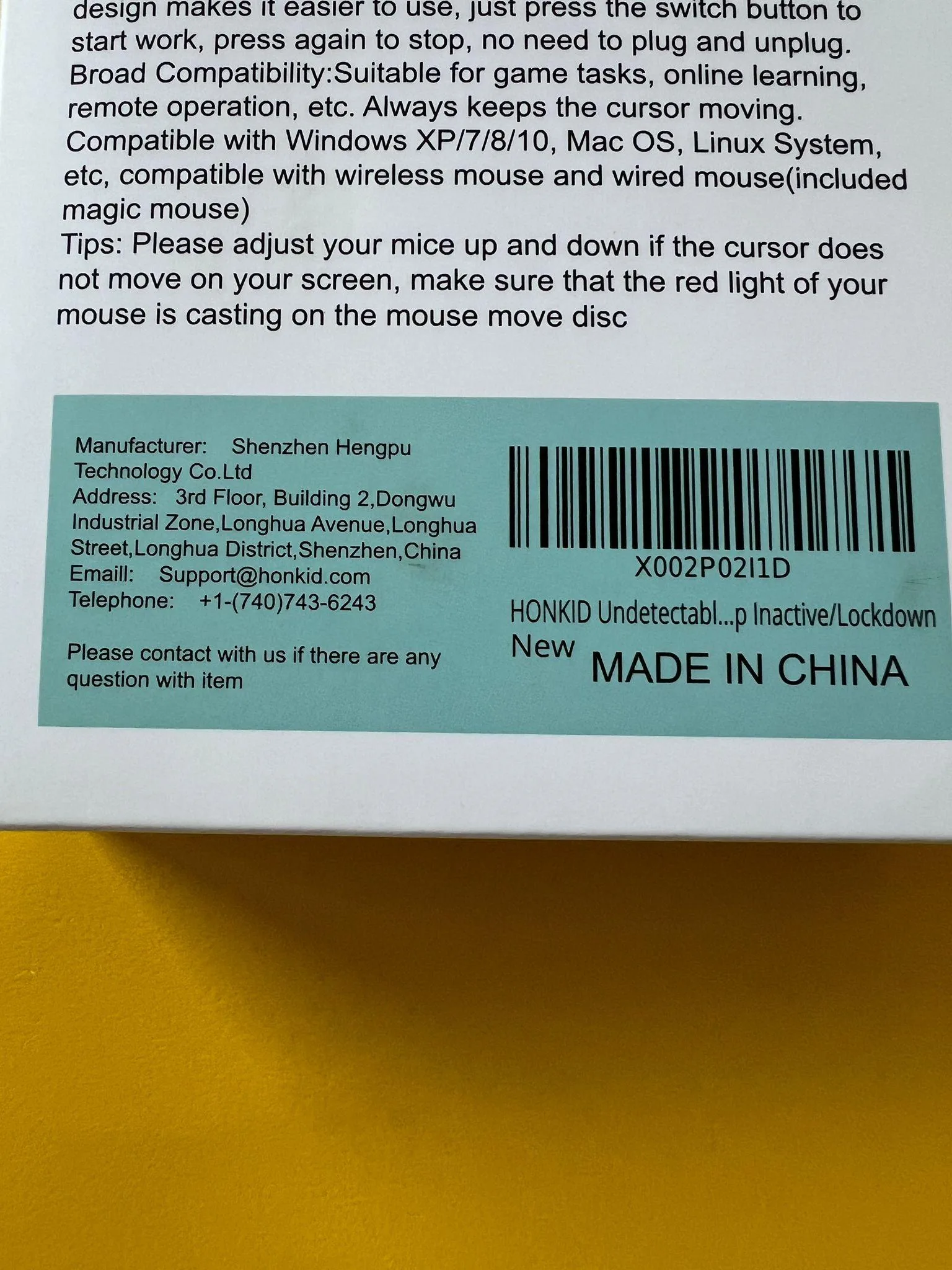 HONKID Undetectable Mouse Jiggler image indicator(2)