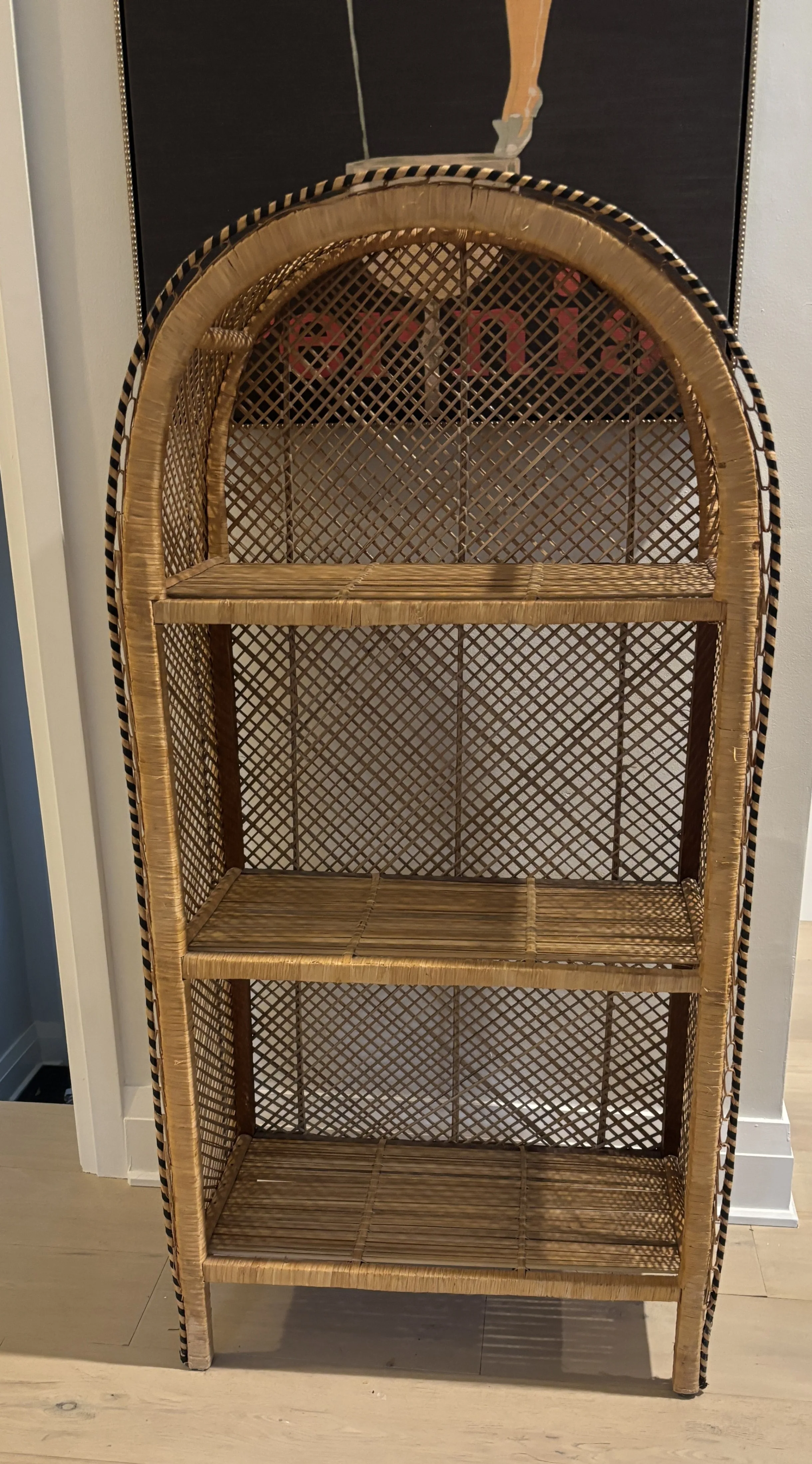 Vintage Arched Rattan Shelf thumbnail