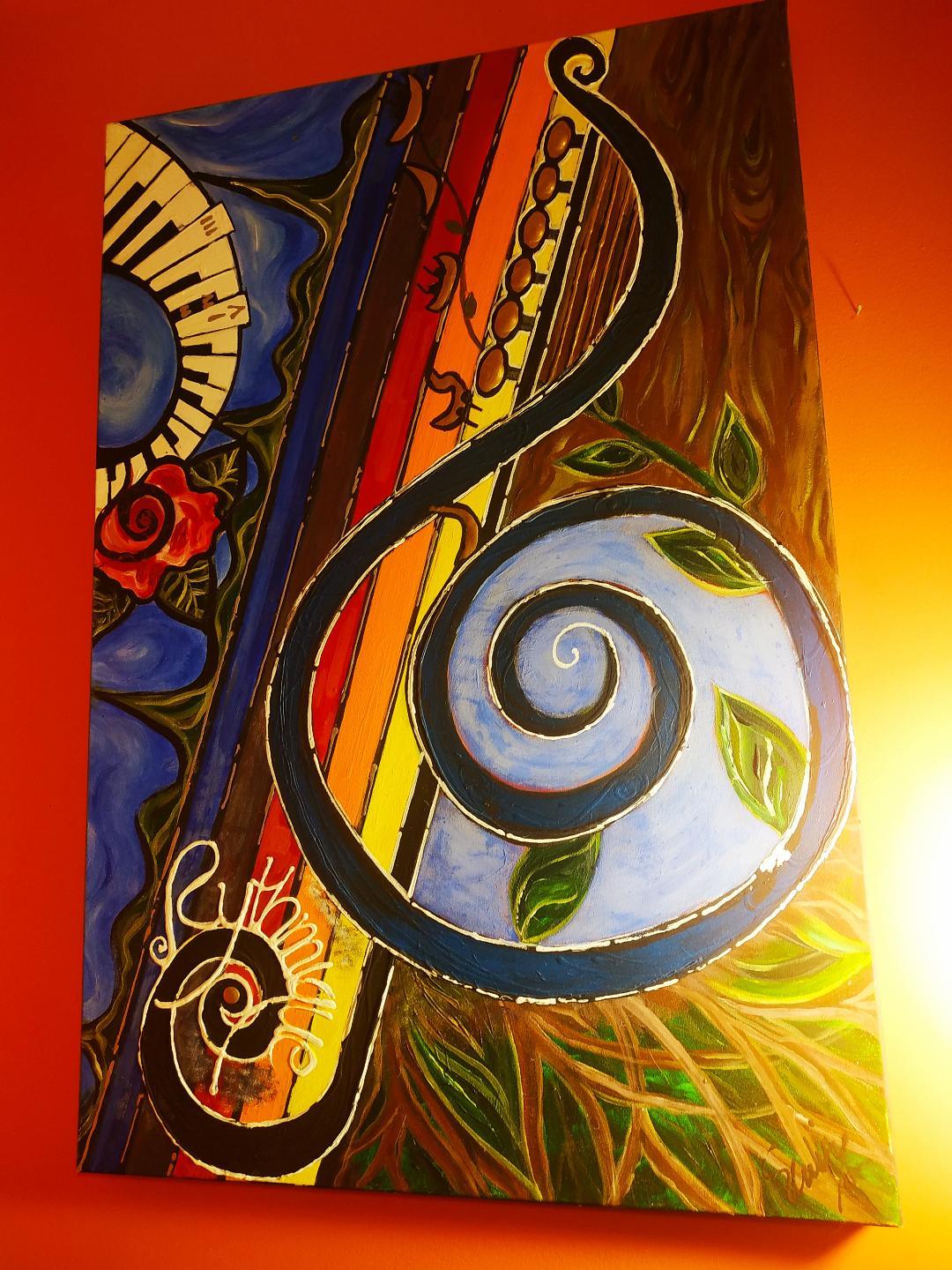 Music Note Original Painting/Art(2 x 3 feet)