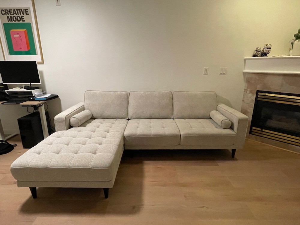 Beige Minimalist Sofa for Sale