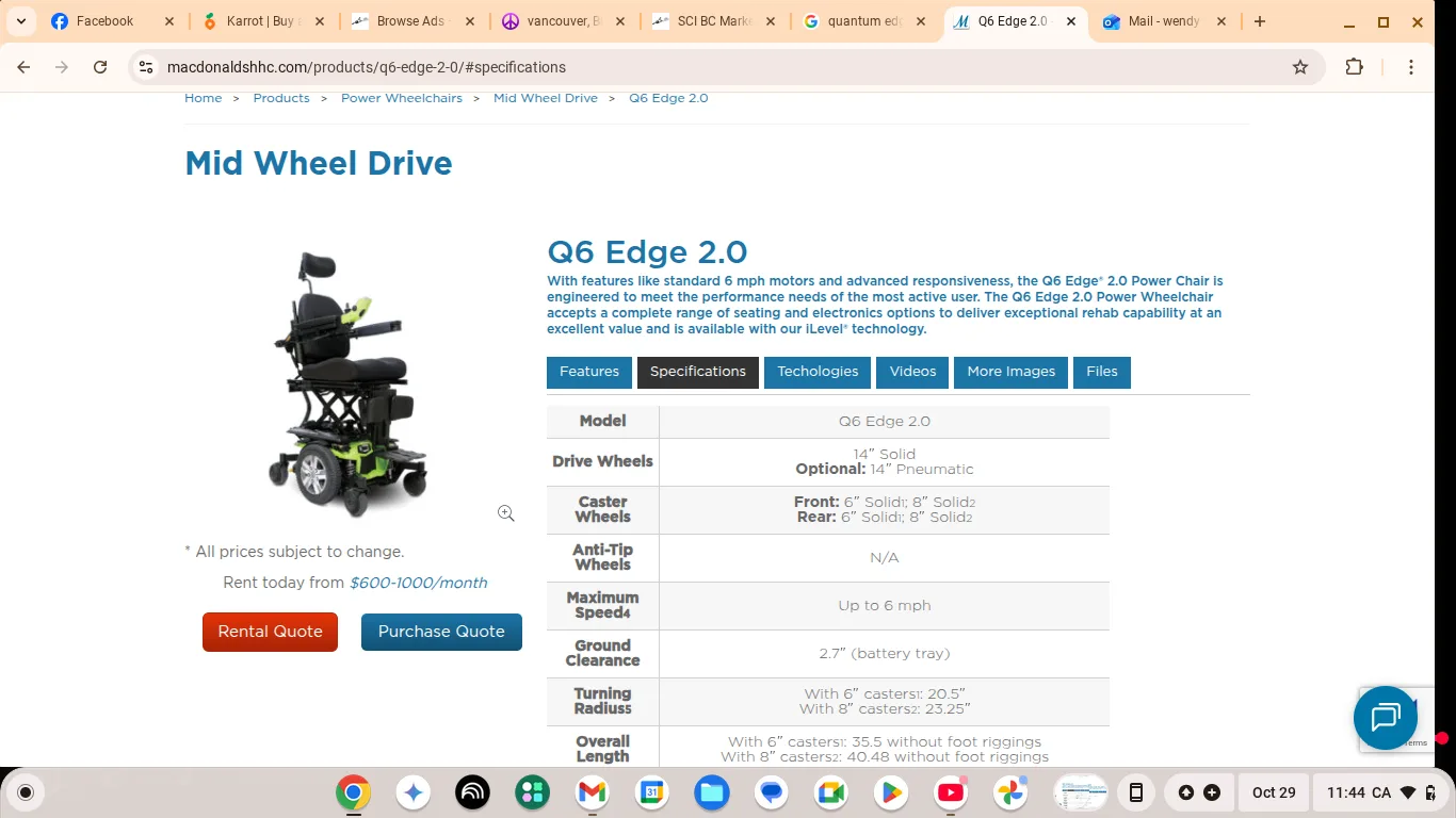 Quantum Q6 Edge 2.0 Power Wheelchair image indicator(6)