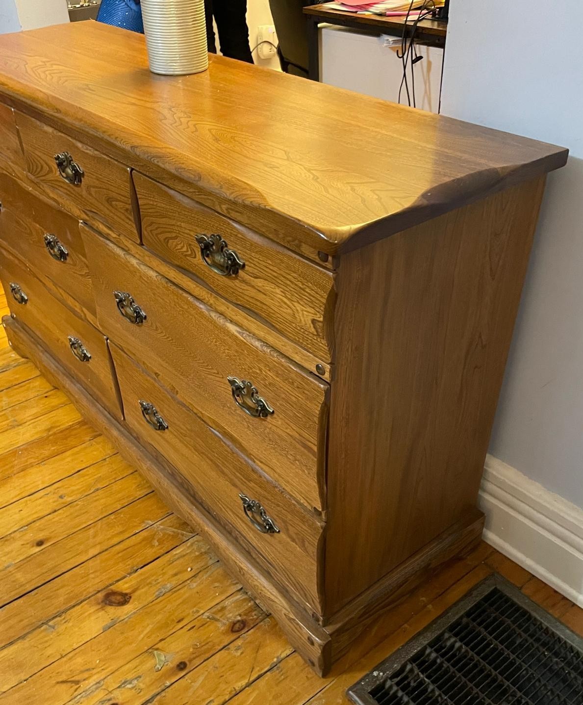 Mid-Century Walnut 7-Drawer Dresser – $120 - photo 5