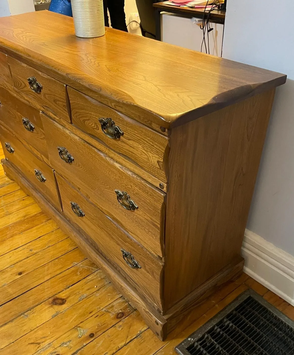 Mid-Century Walnut 7-Drawer Dresser – $120 image indicator(5)
