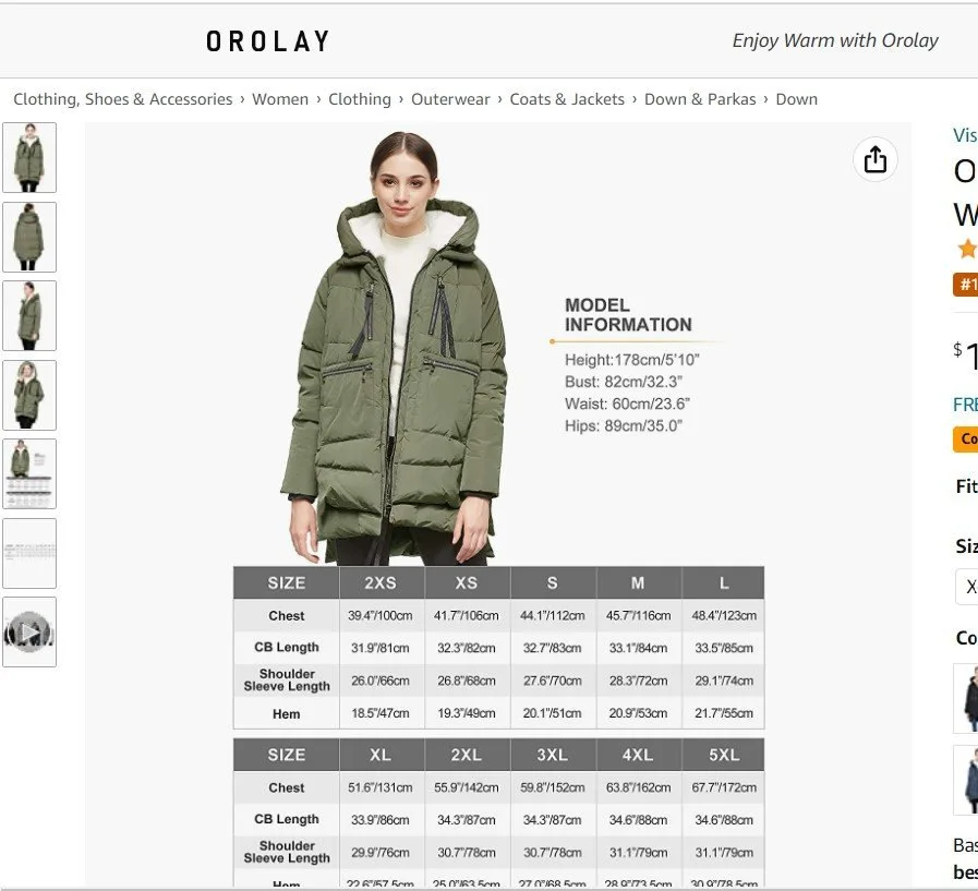Orolay Women's Thickened Down Jacket - XS image indicator(5)
