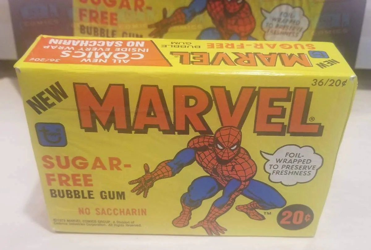 1978 Topps Marvel Sealed Gum Box – Spider-Man Art Pedigree Copy image indicator(3)