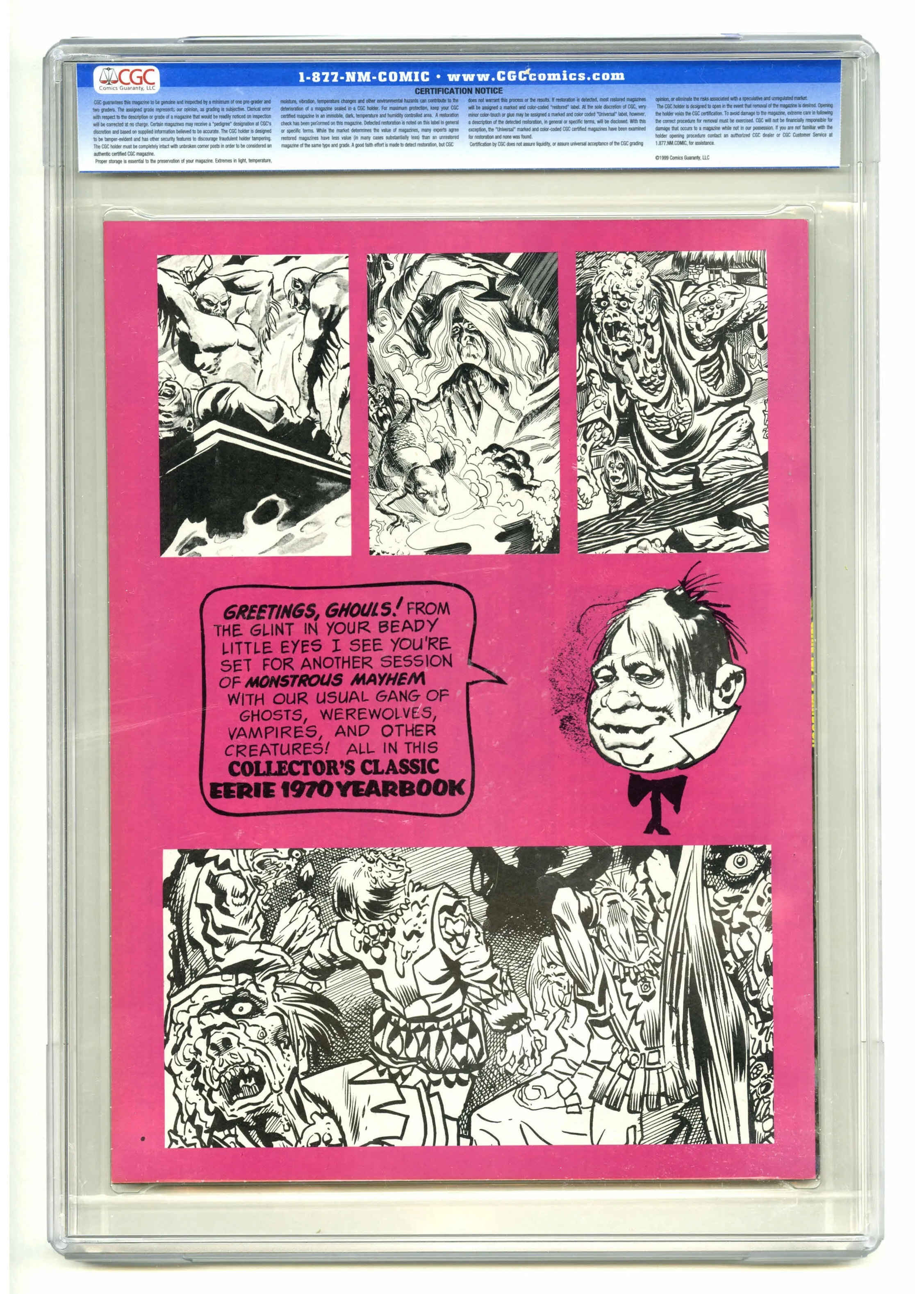 RARE EERIE 1970 Yearbook CGC 9.8 OW/W – Frazetta Ditko Davis image indicator(2)